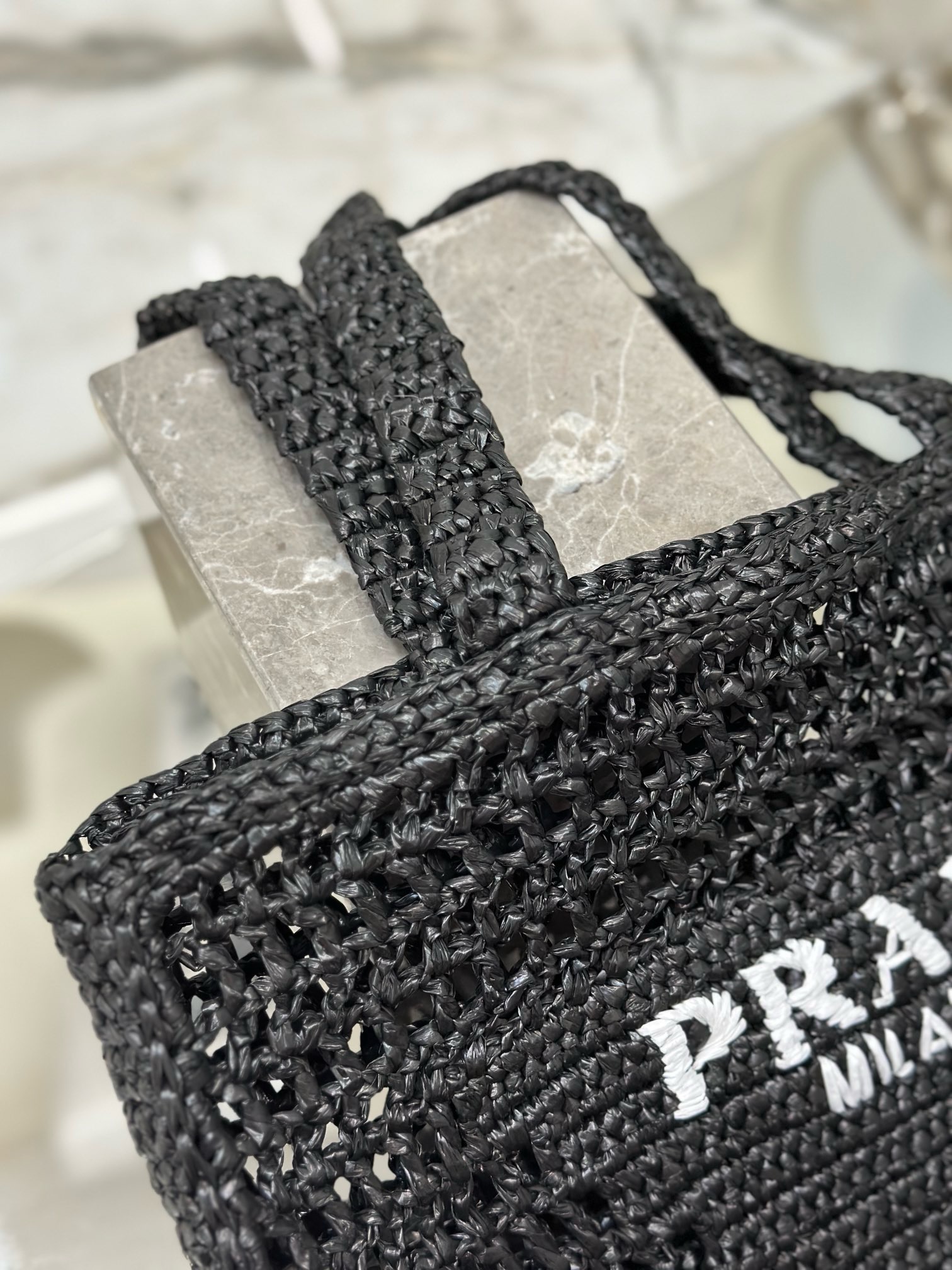Prada Woven tote bag
