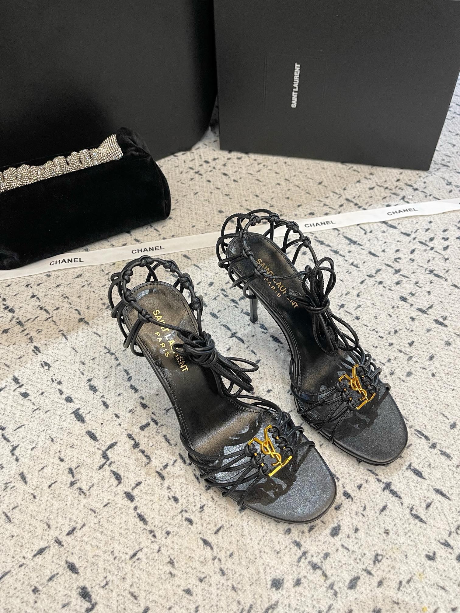 SAINT LAUREN YSL Strap high heels