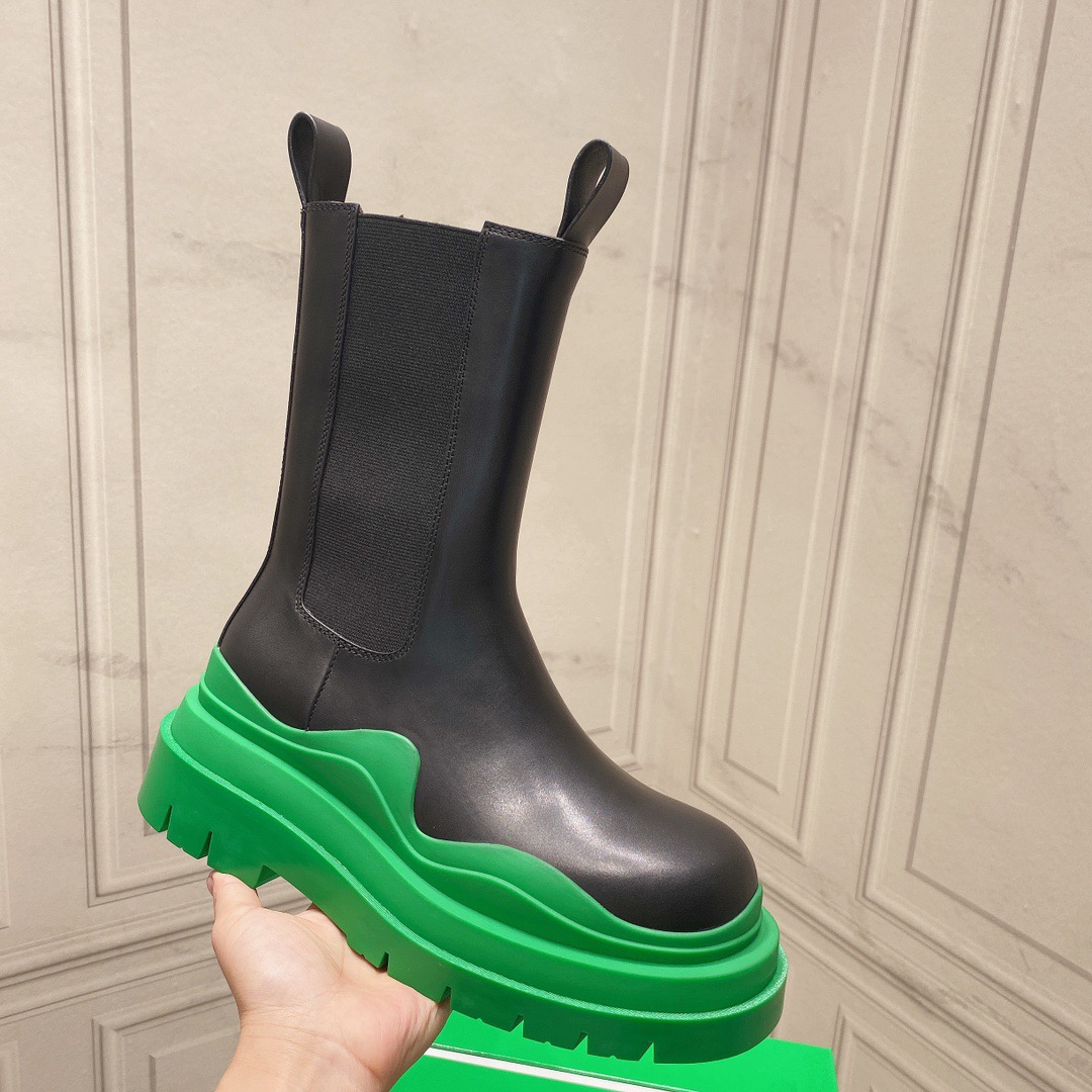 Bottega Veneta Candy colored wave soled Martin boots