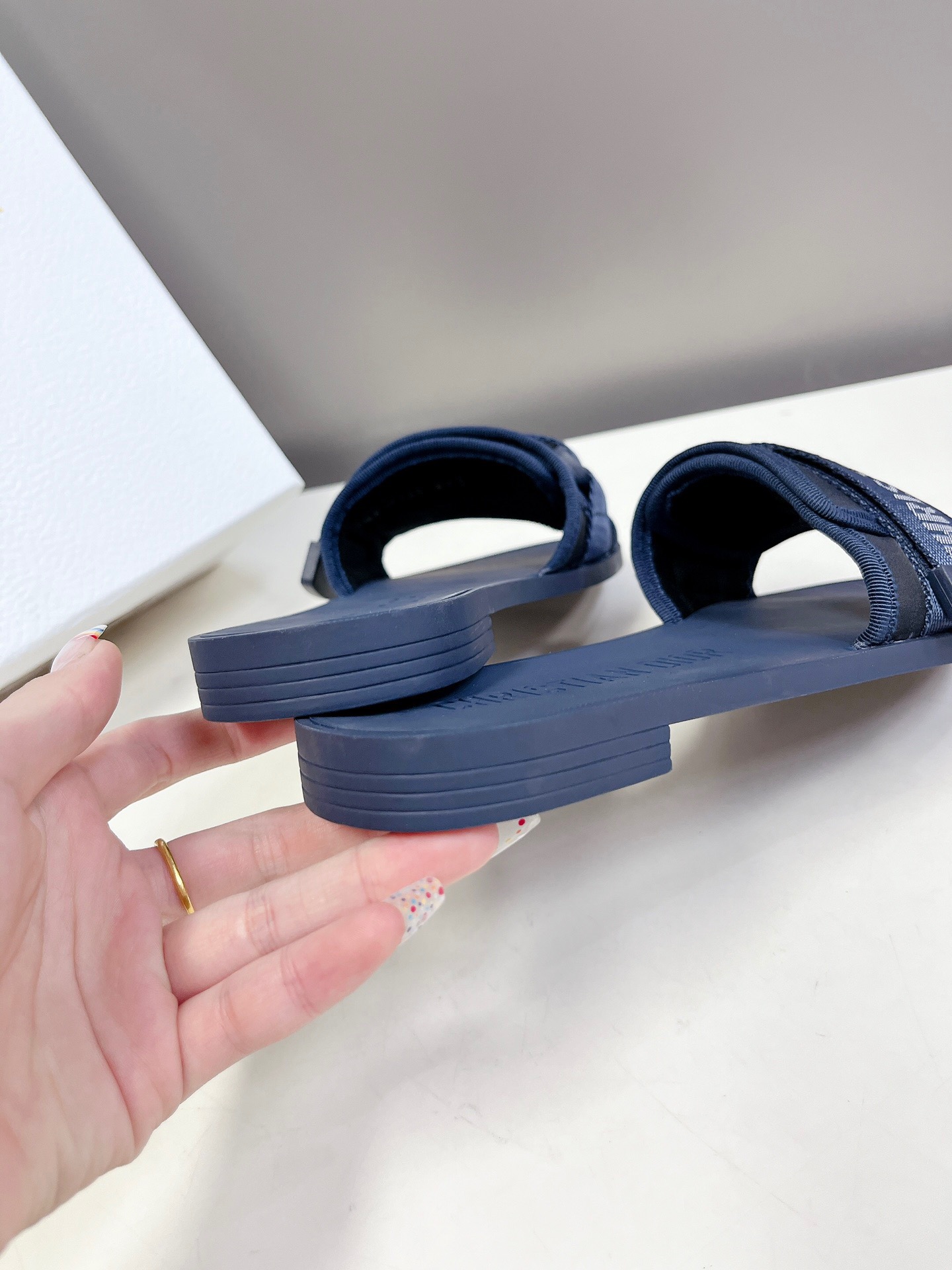 DIOR Classic Velcro flat slippers