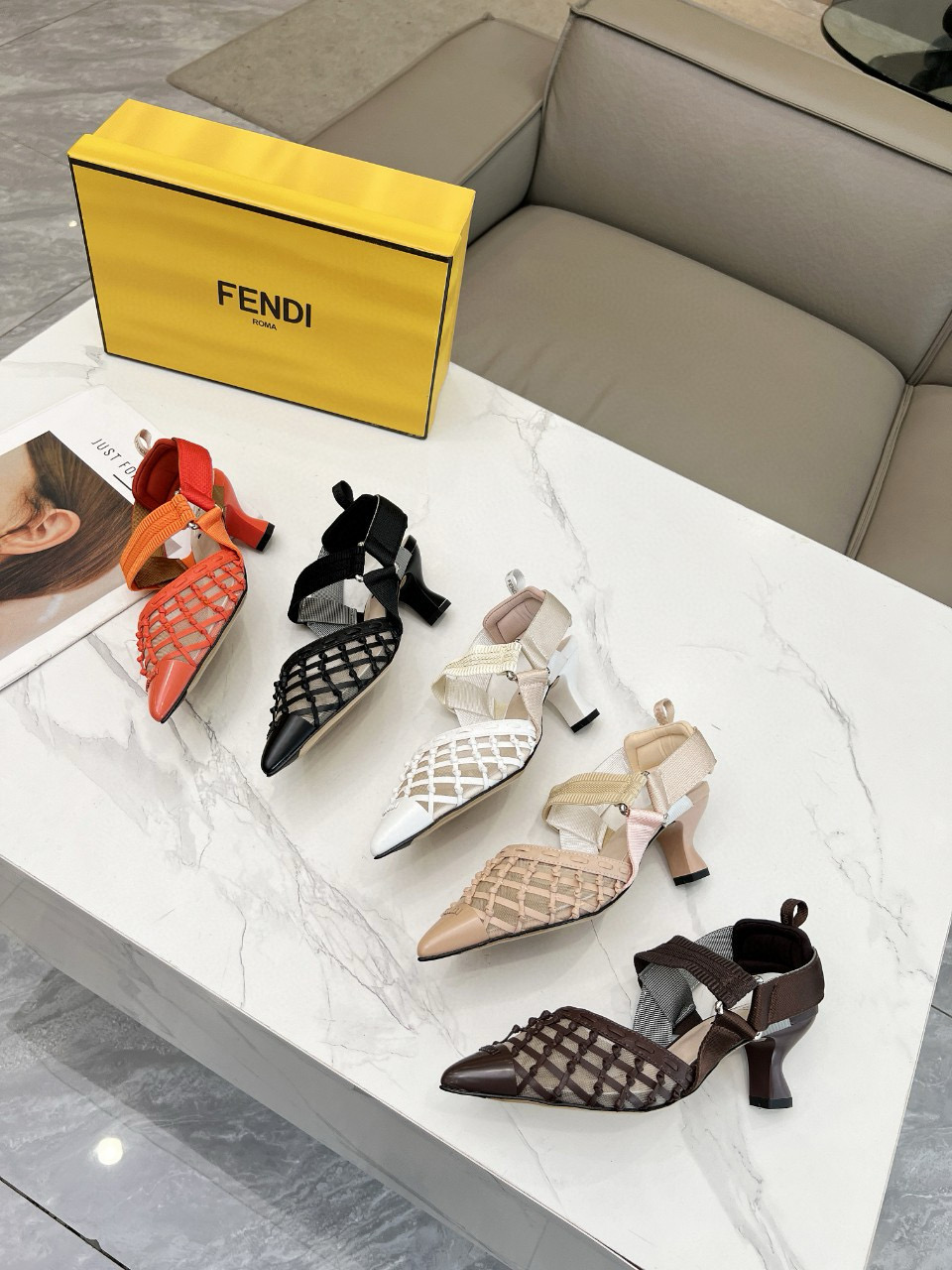 Fendi high-heeled shoes