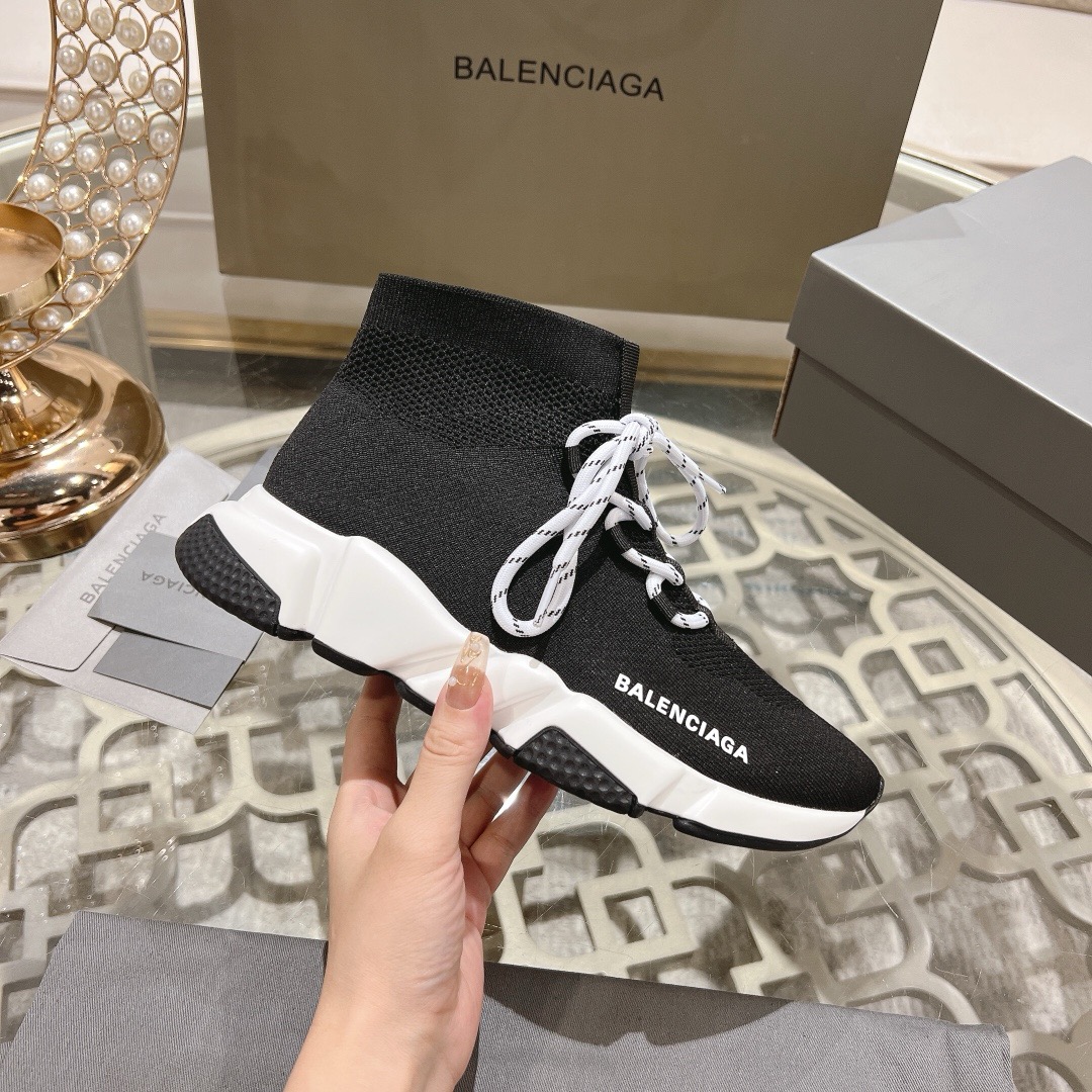 Balenciaga Speed 3.0 logo-print glittered stretch-knit  sneakers