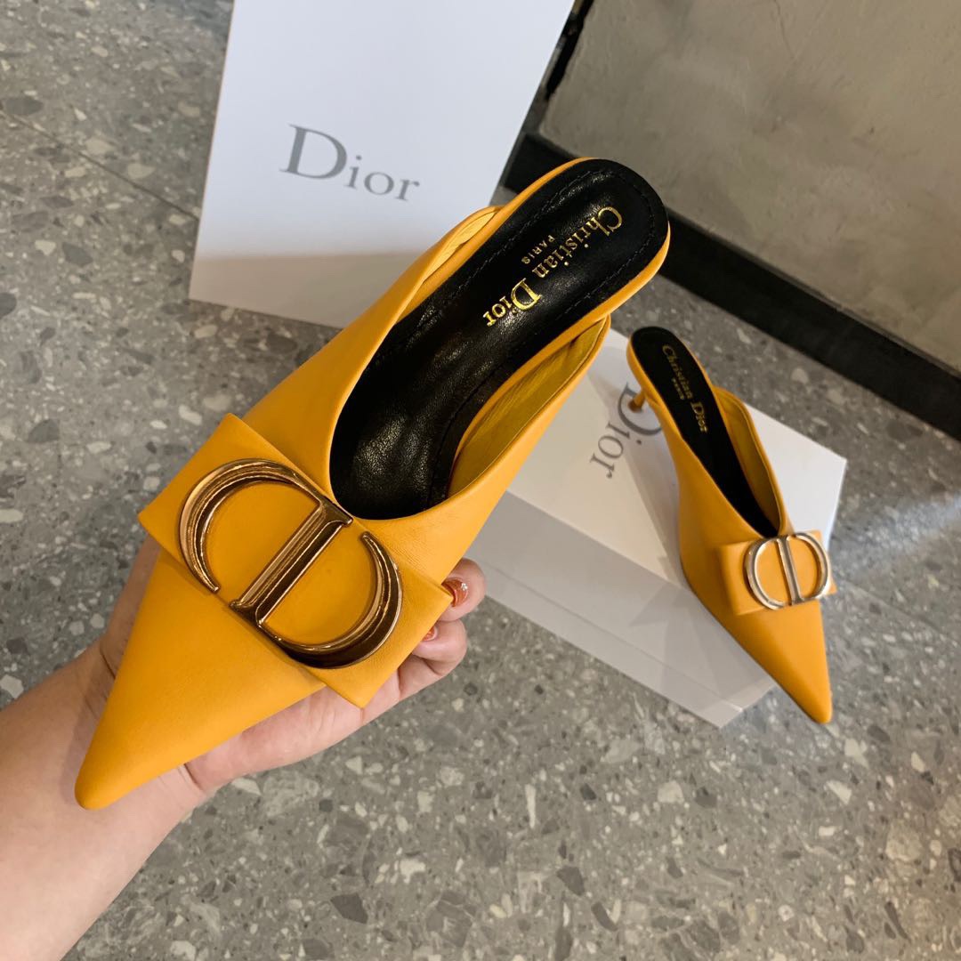 Dior 2023 Latest CD Letter Metal Logo with Muller Tuo size 35-42