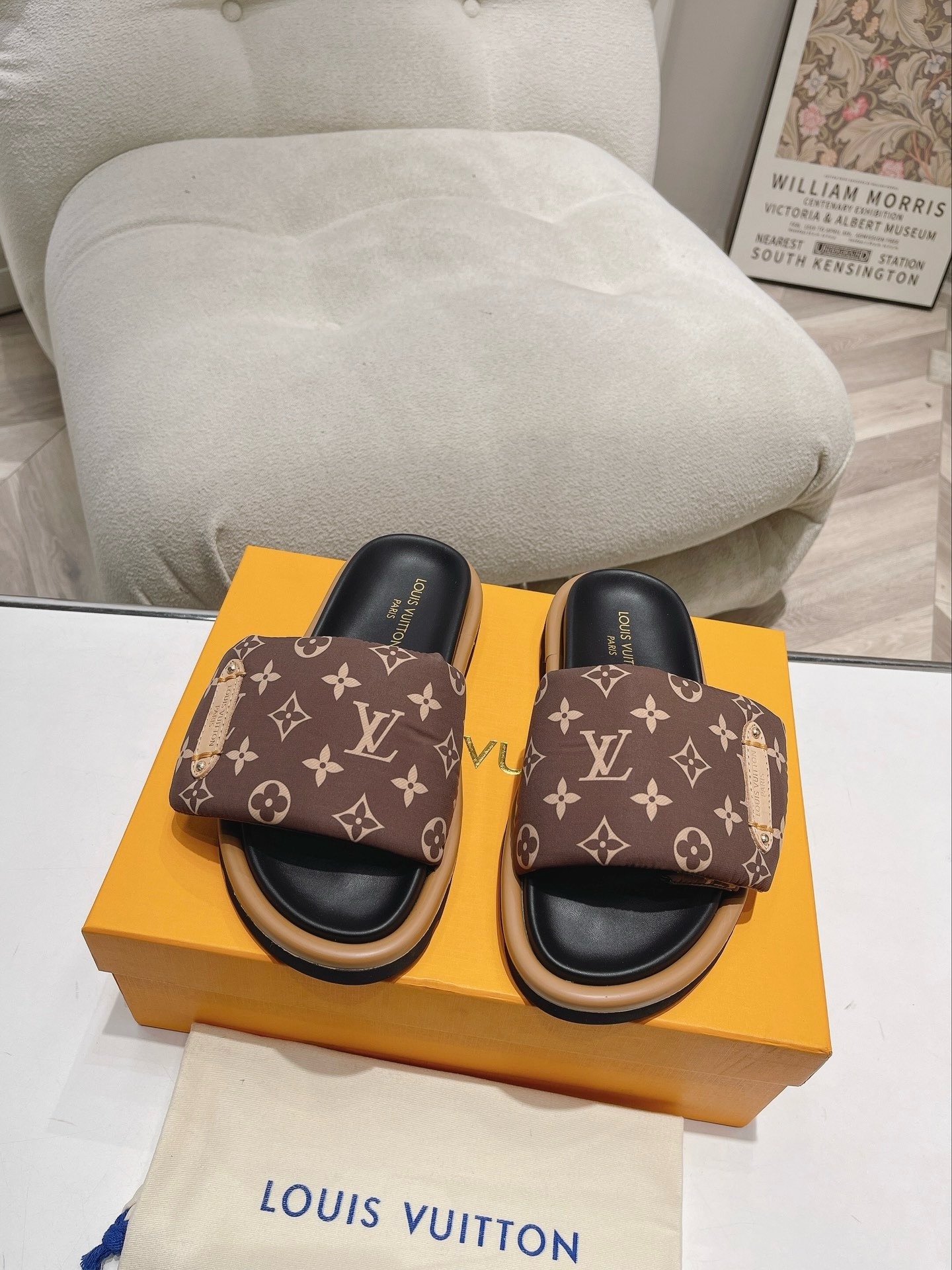 LV pool pillow comfort Flat sandals