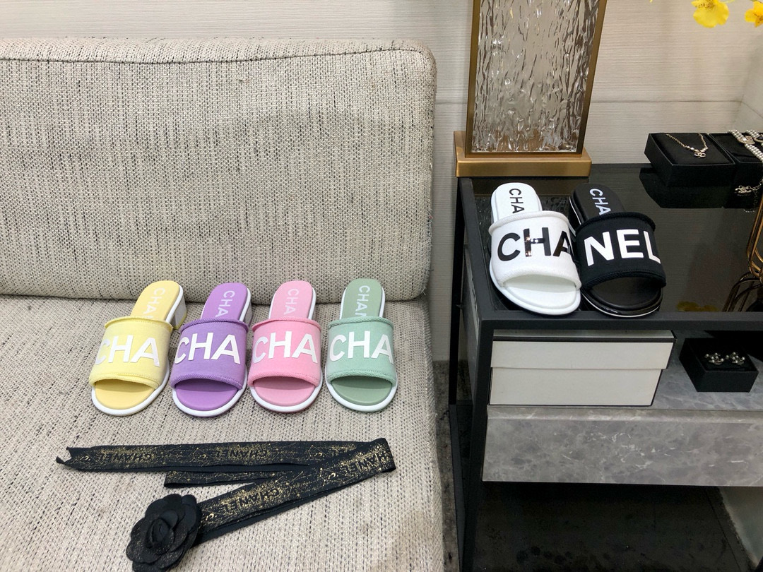 CHANEL Loafer Classic Big Pair C Candy Color Honey Slippers