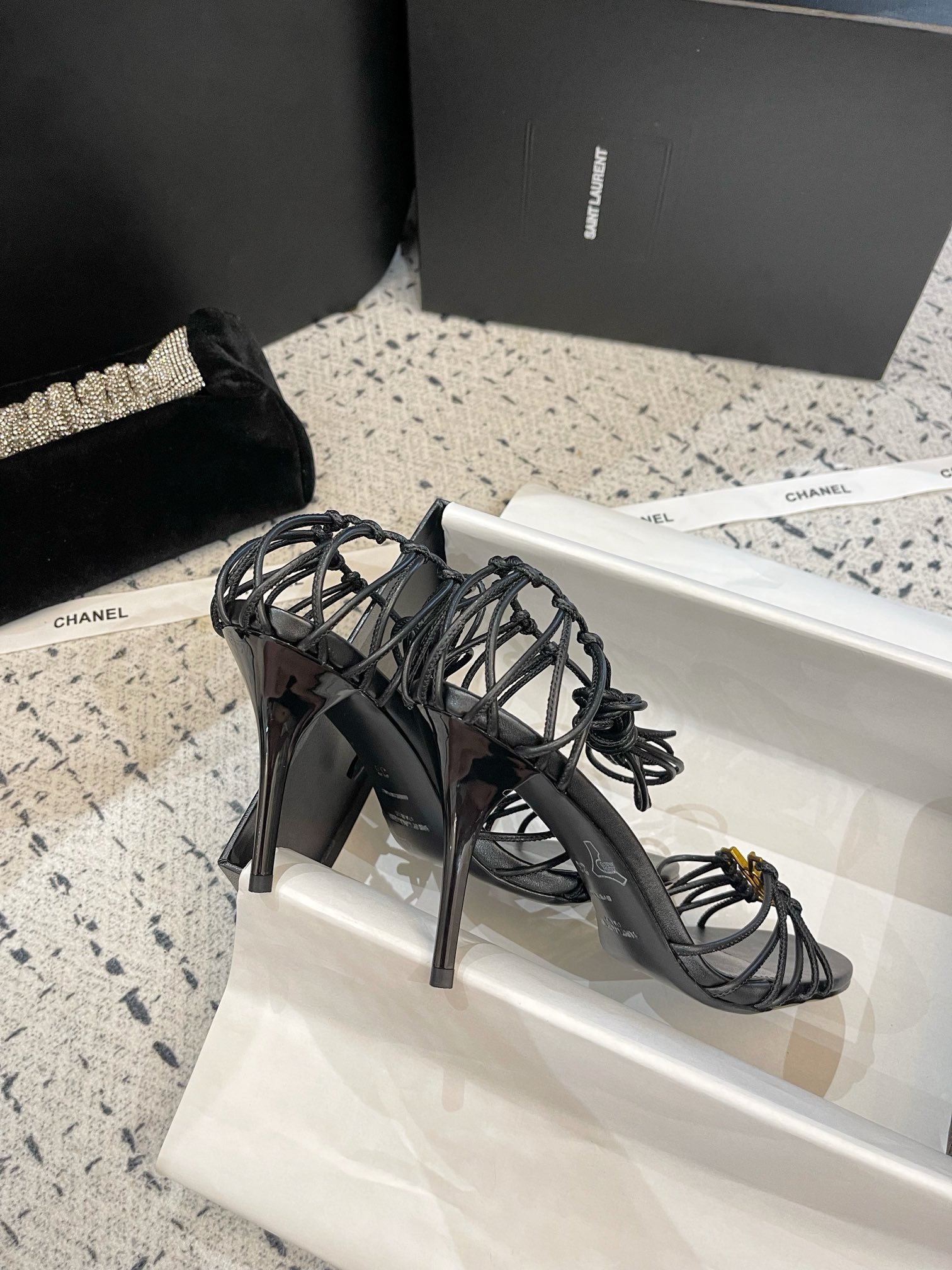 SAINT LAUREN YSL Strap high heels