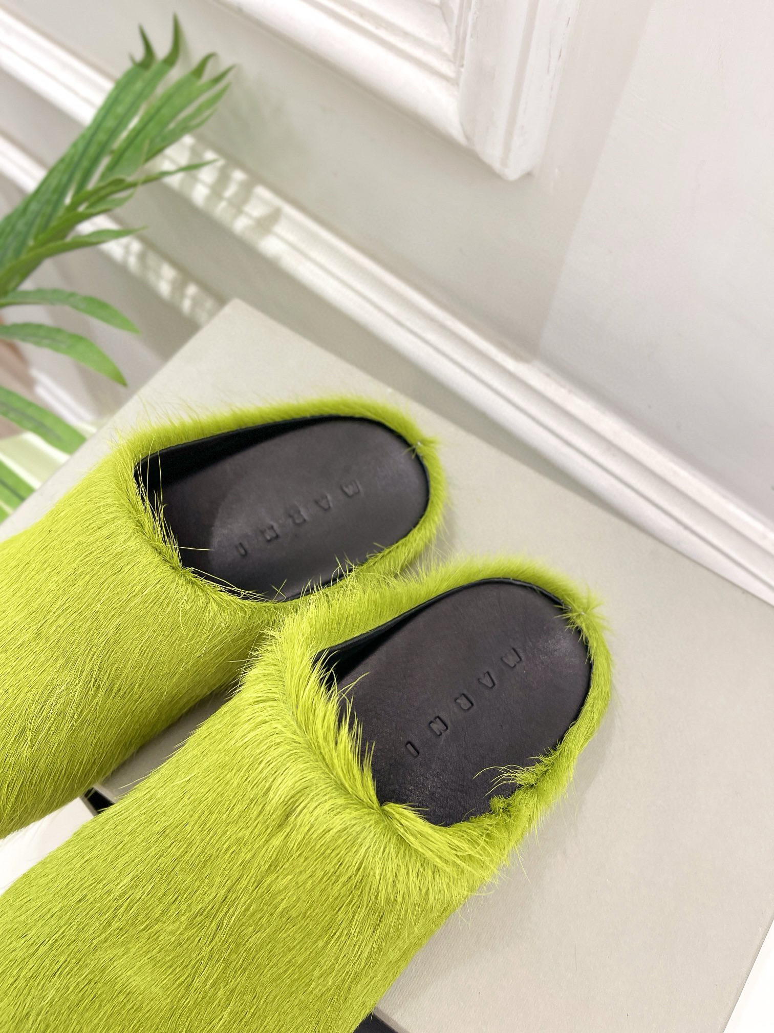 Marni Horse hair slippers