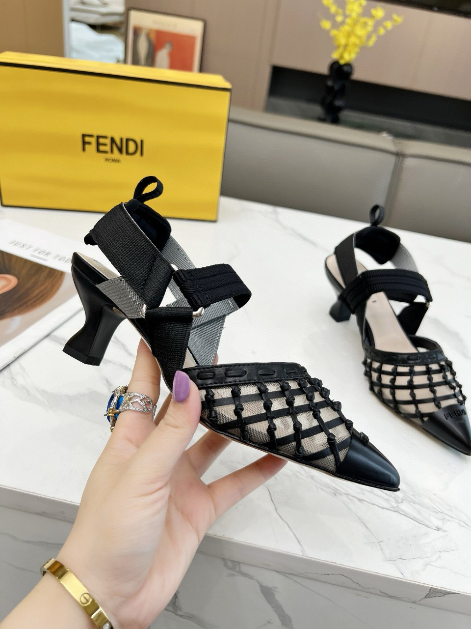 Fendi high-heeled shoes