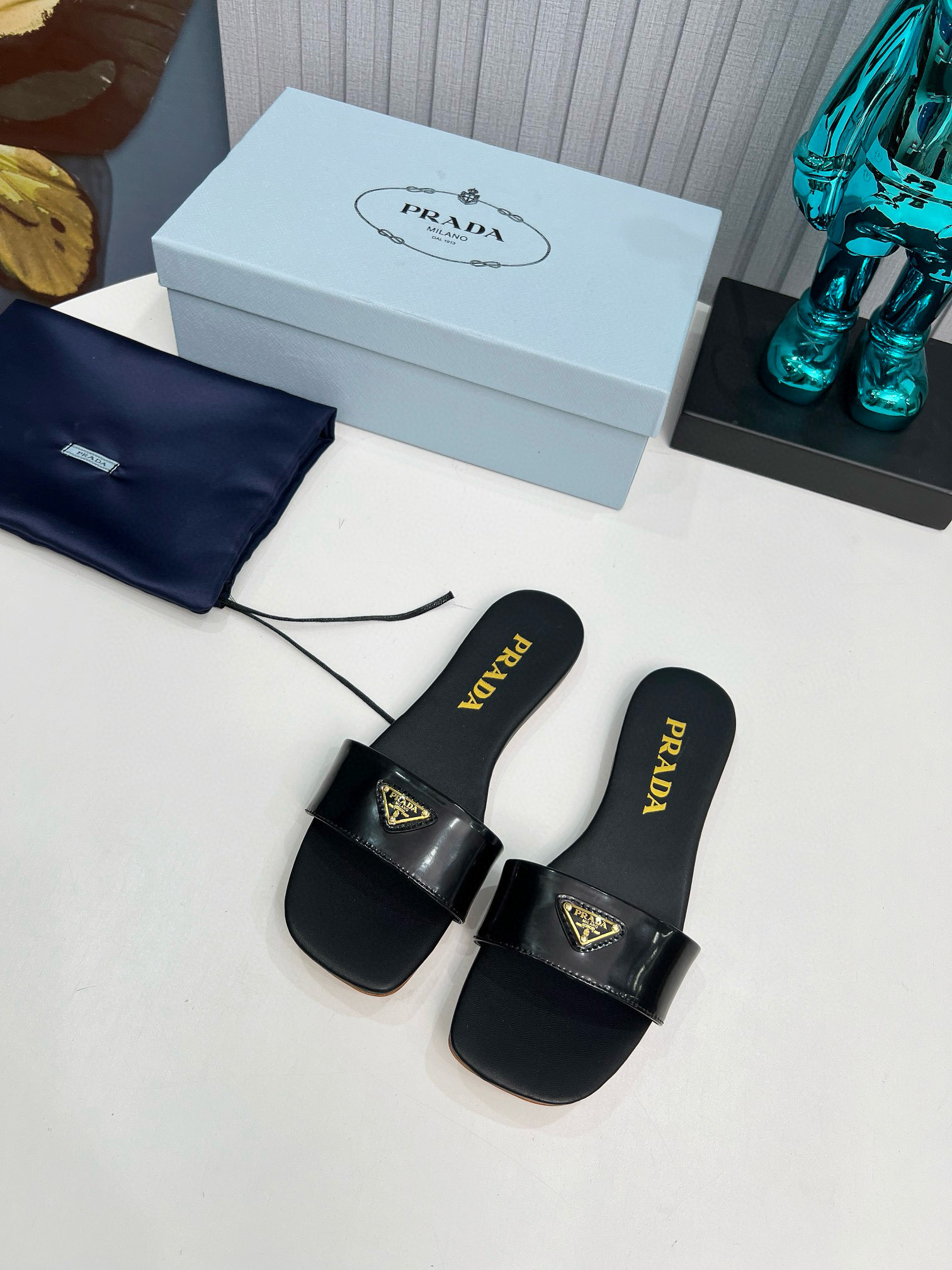 Prada Satin slides