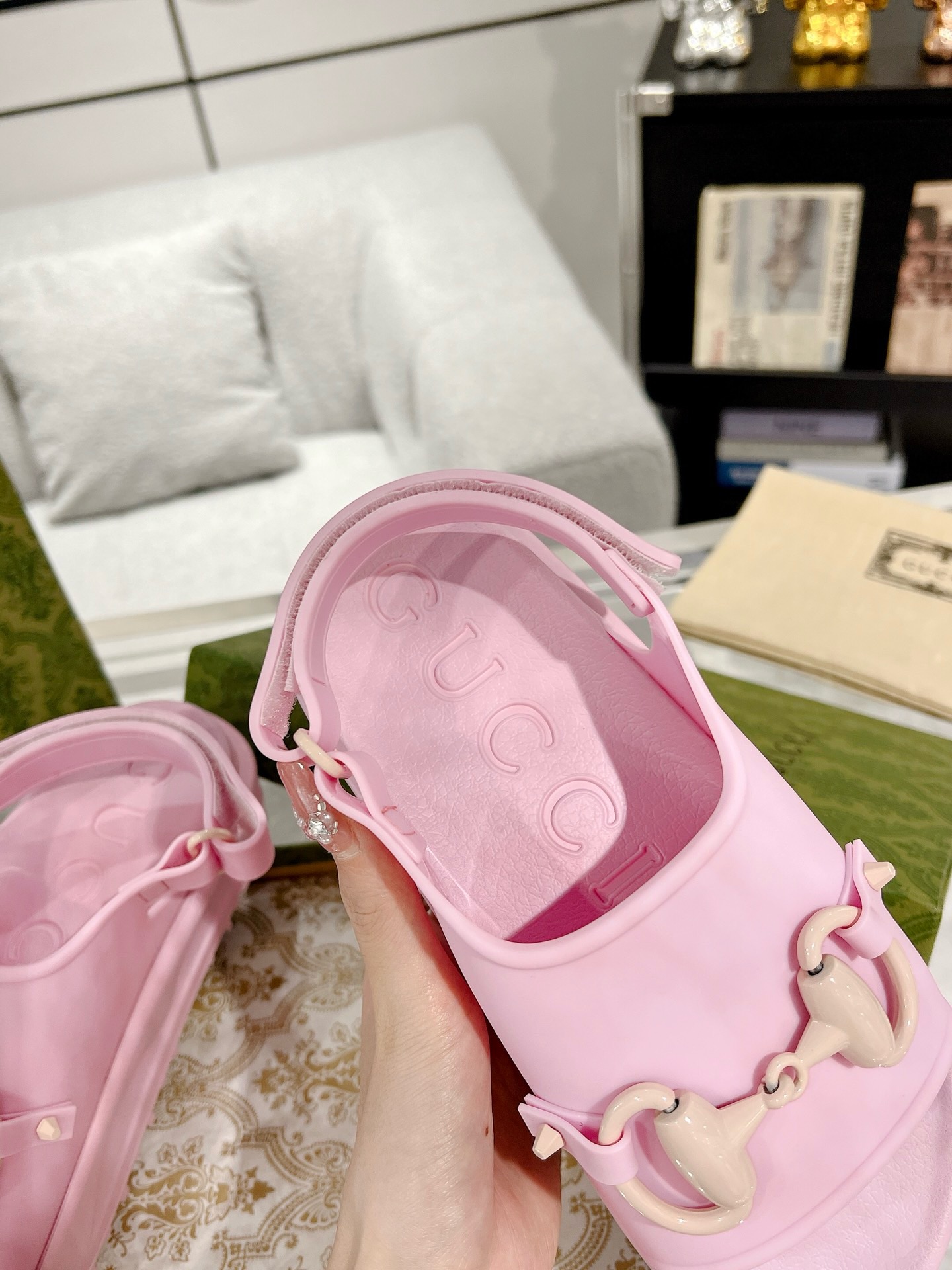 GUCCI Horse-bit buckle platform sandals