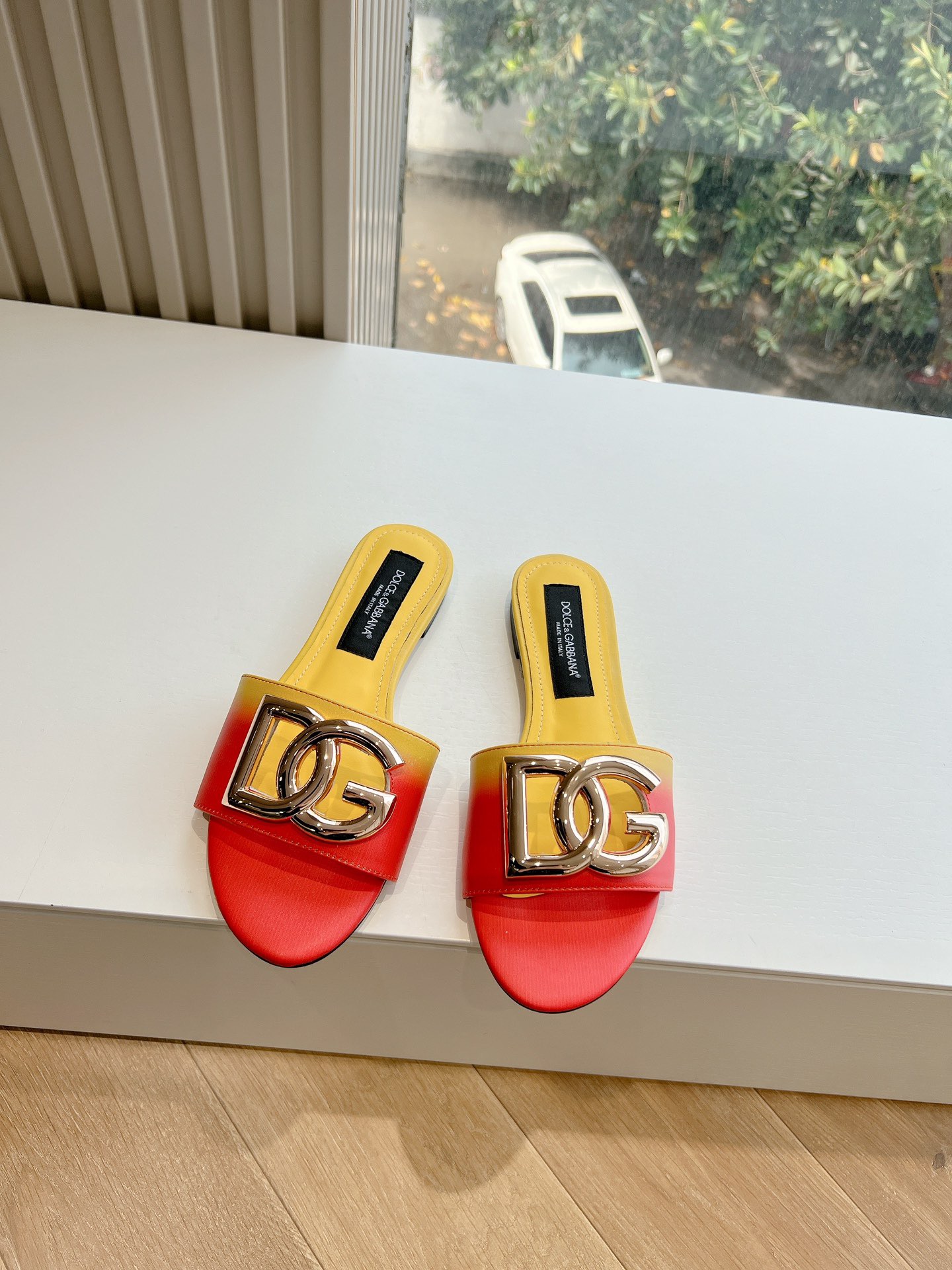 Dolce & Gabbana Gradual blue flat slippers