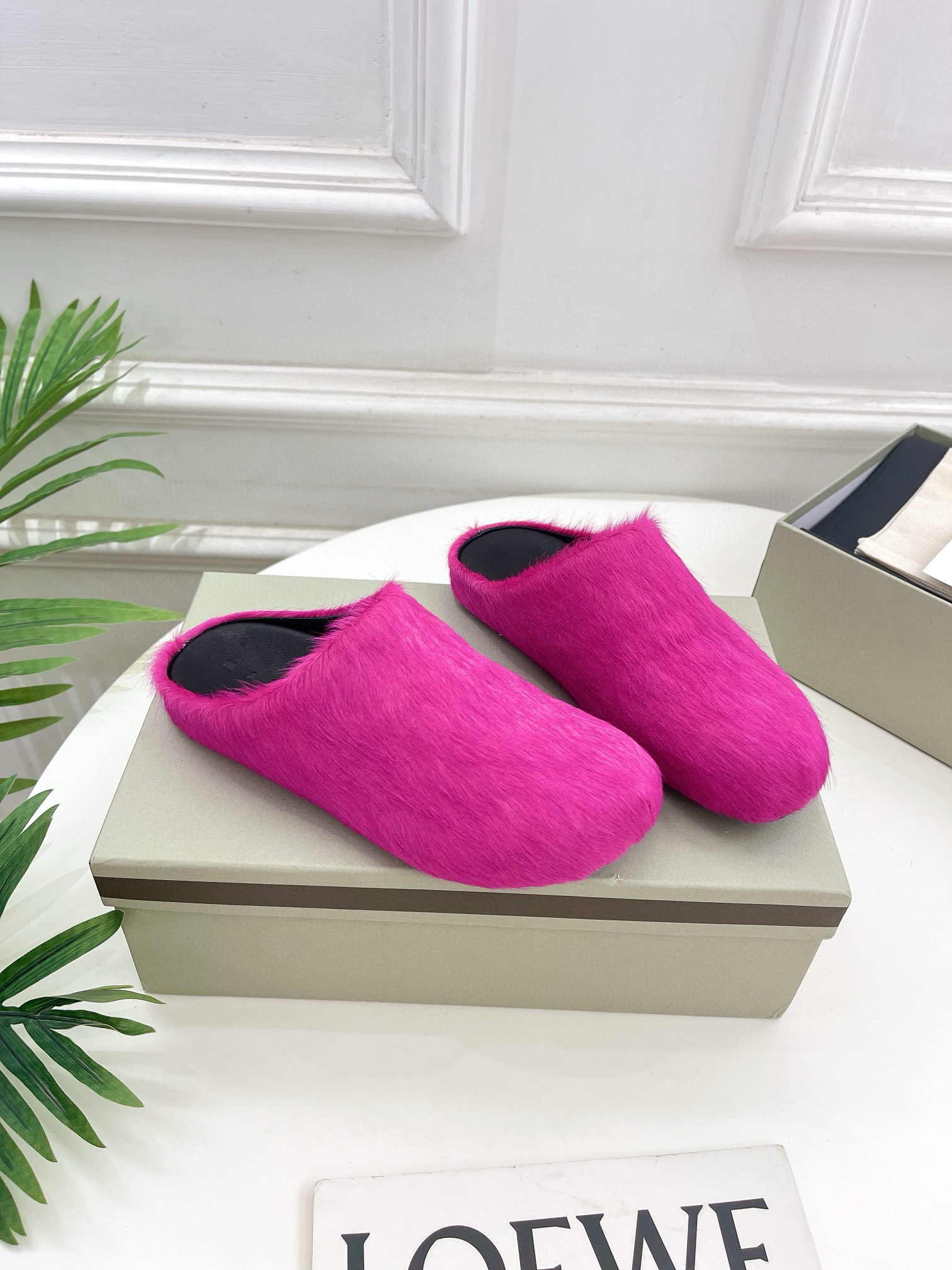 Marni Horse hair slippers