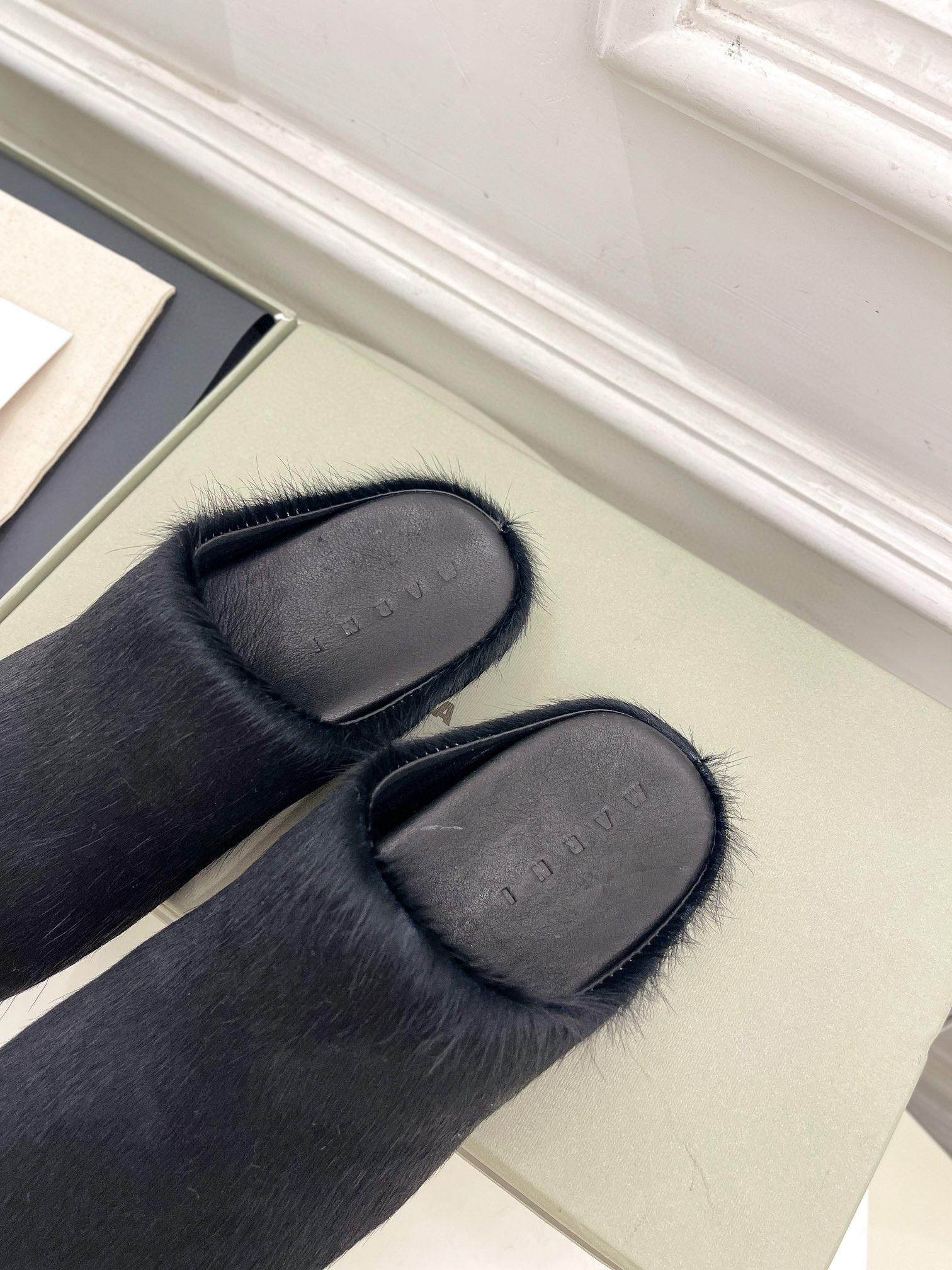 Marni Horse hair slippers