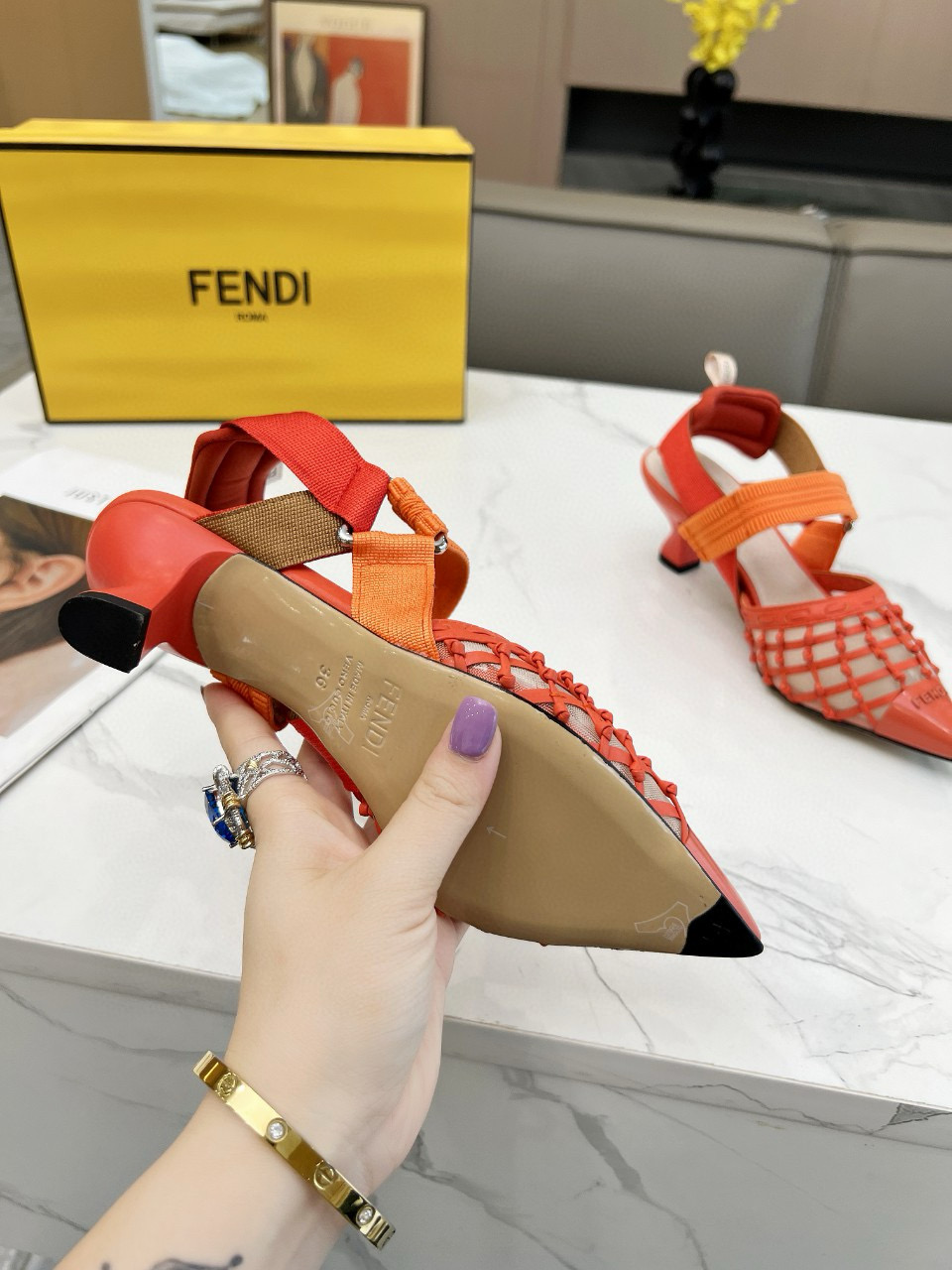 Fendi high-heeled shoes