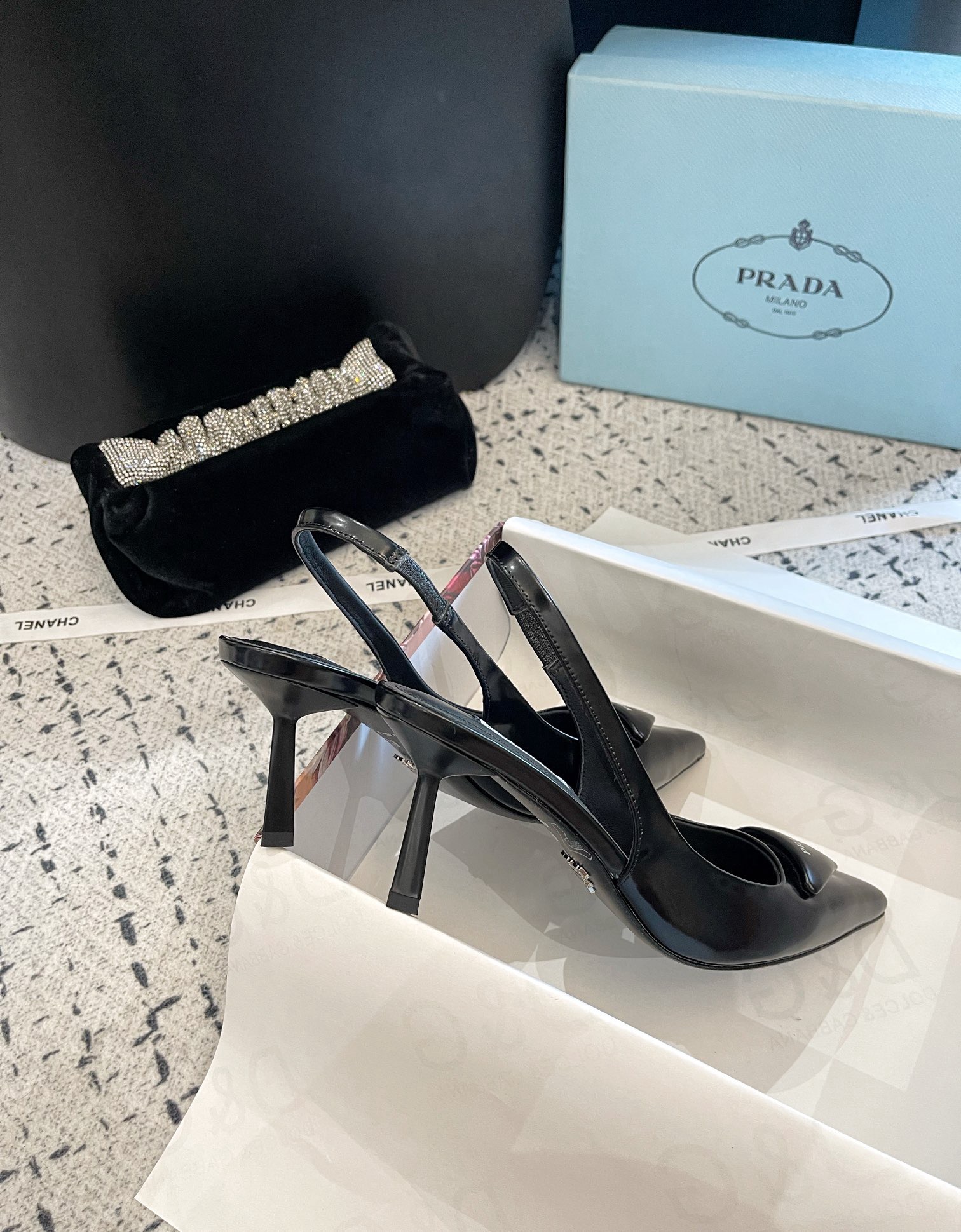 Prada high-heeled shoes