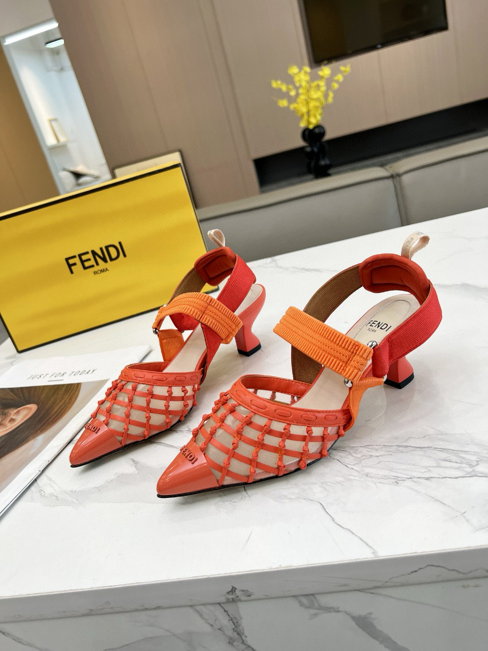 Fendi high-heeled shoes