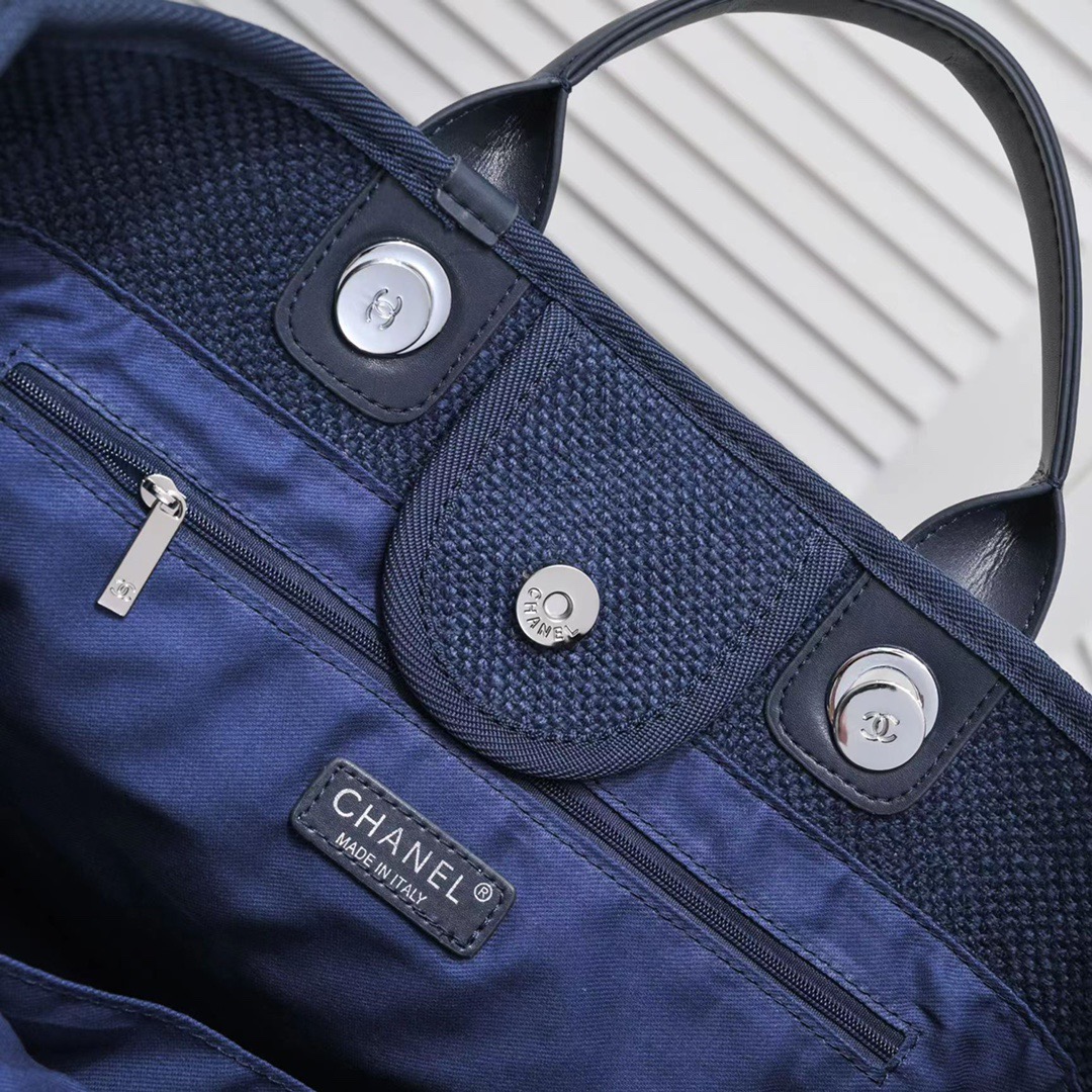 CHANEL deauville canvas bag