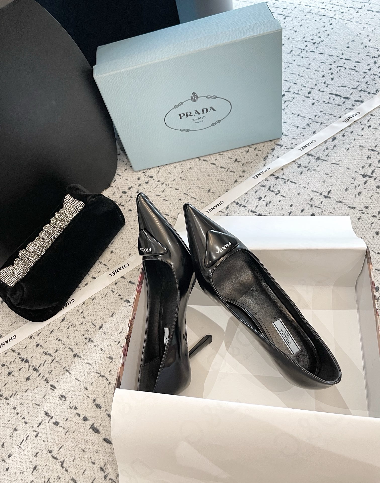 Prada high-heeled shoes