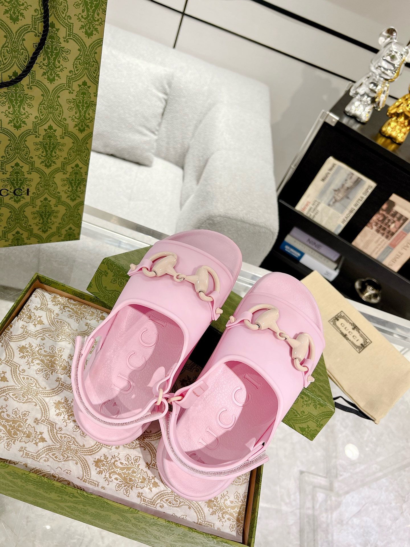 GUCCI Horse-bit buckle platform sandals