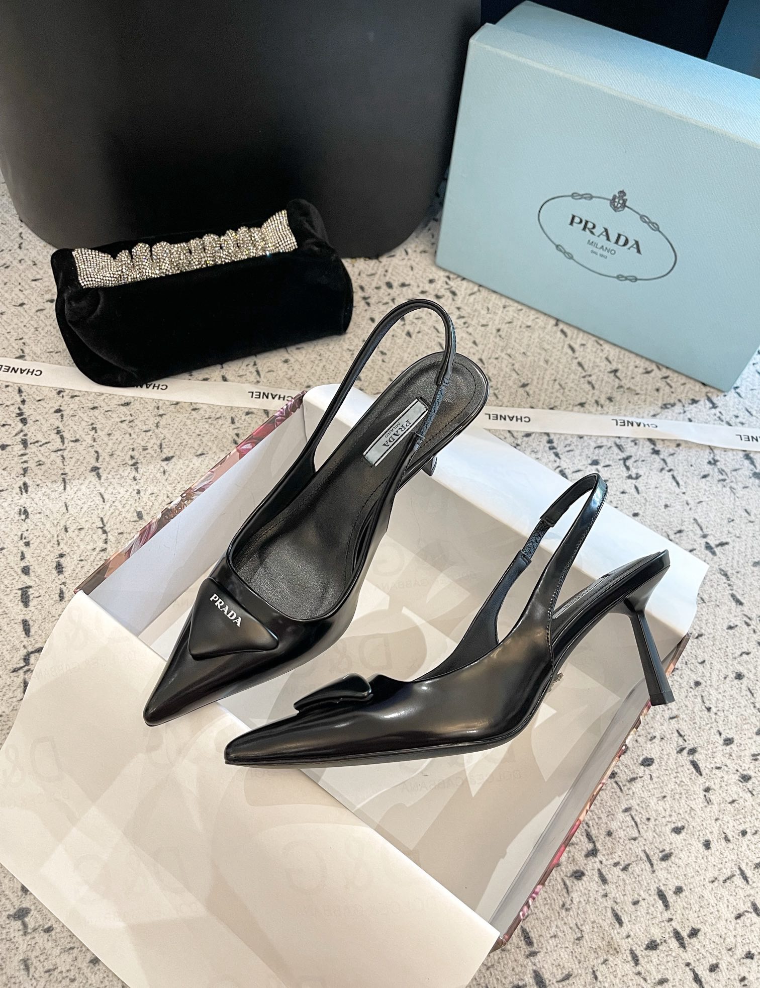 Prada high-heeled shoes