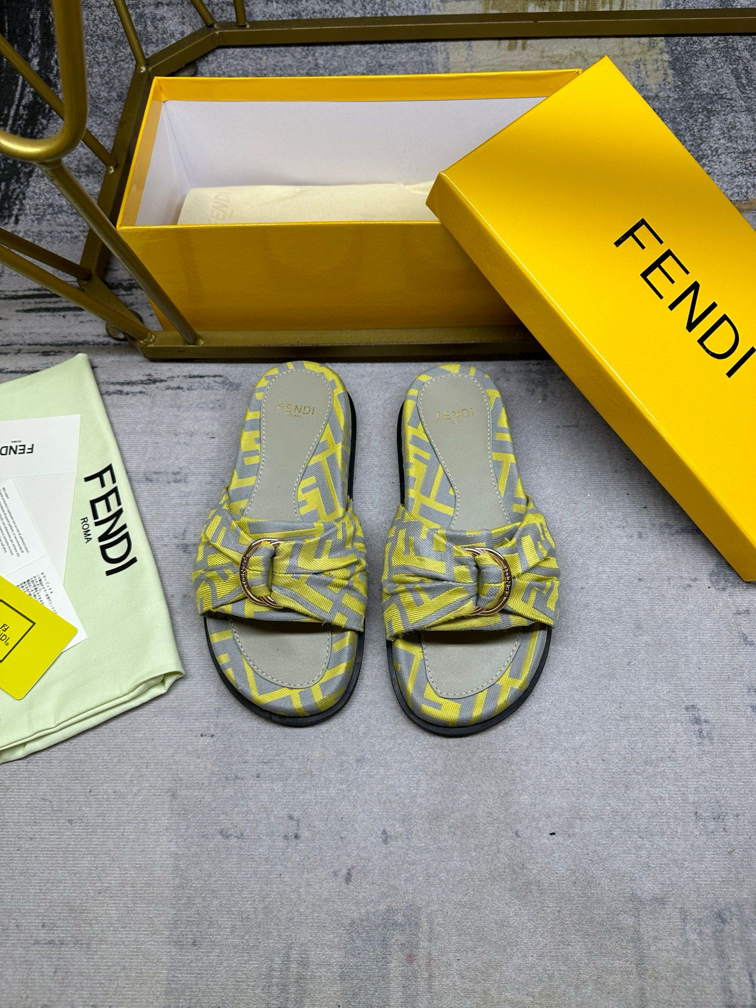 Fendi scuff slippers