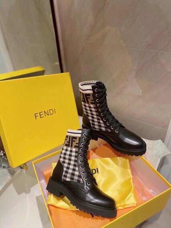 Fendi FF Fockoko Fly-woven booties