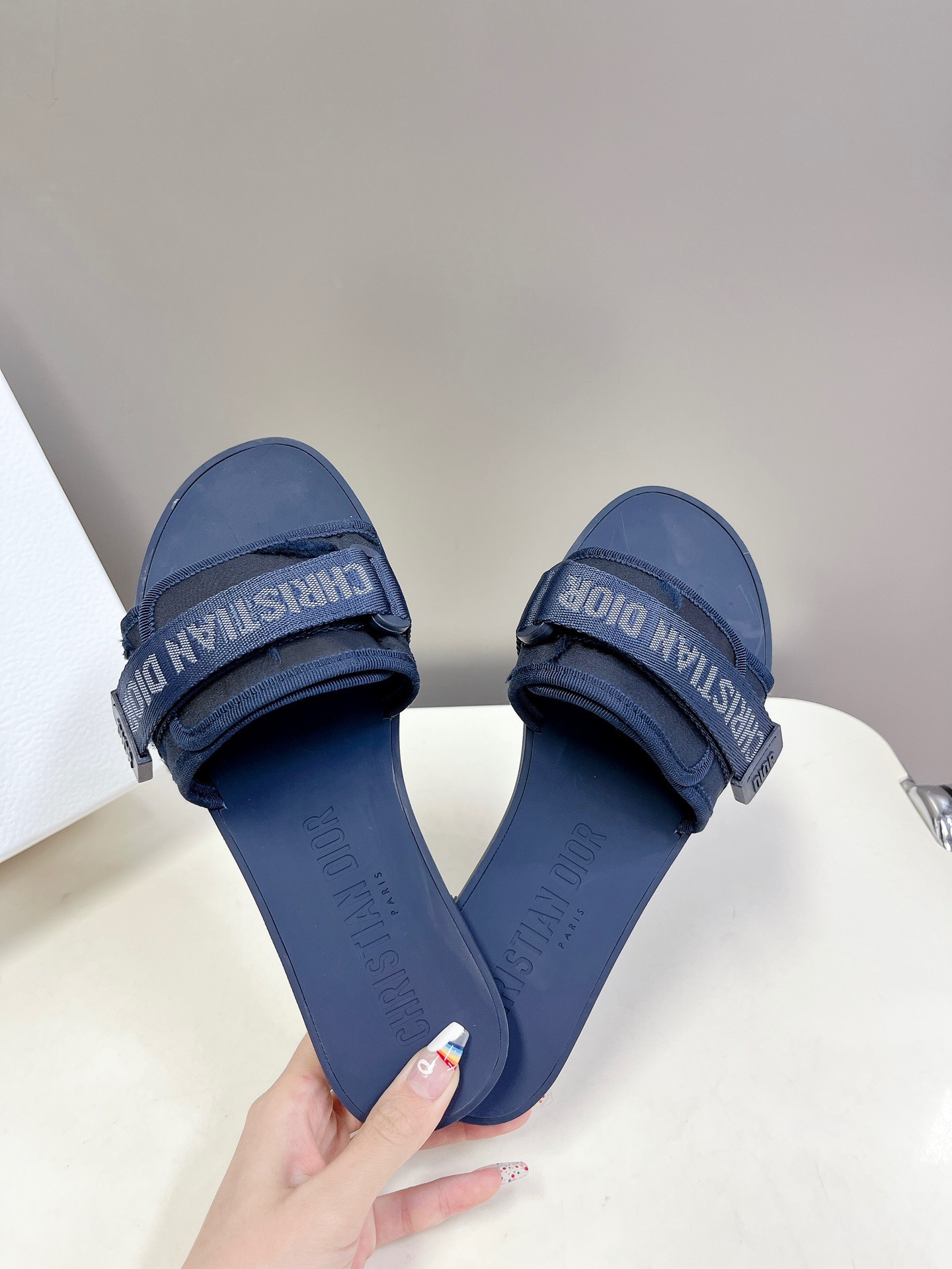 DIOR Classic Velcro flat slippers
