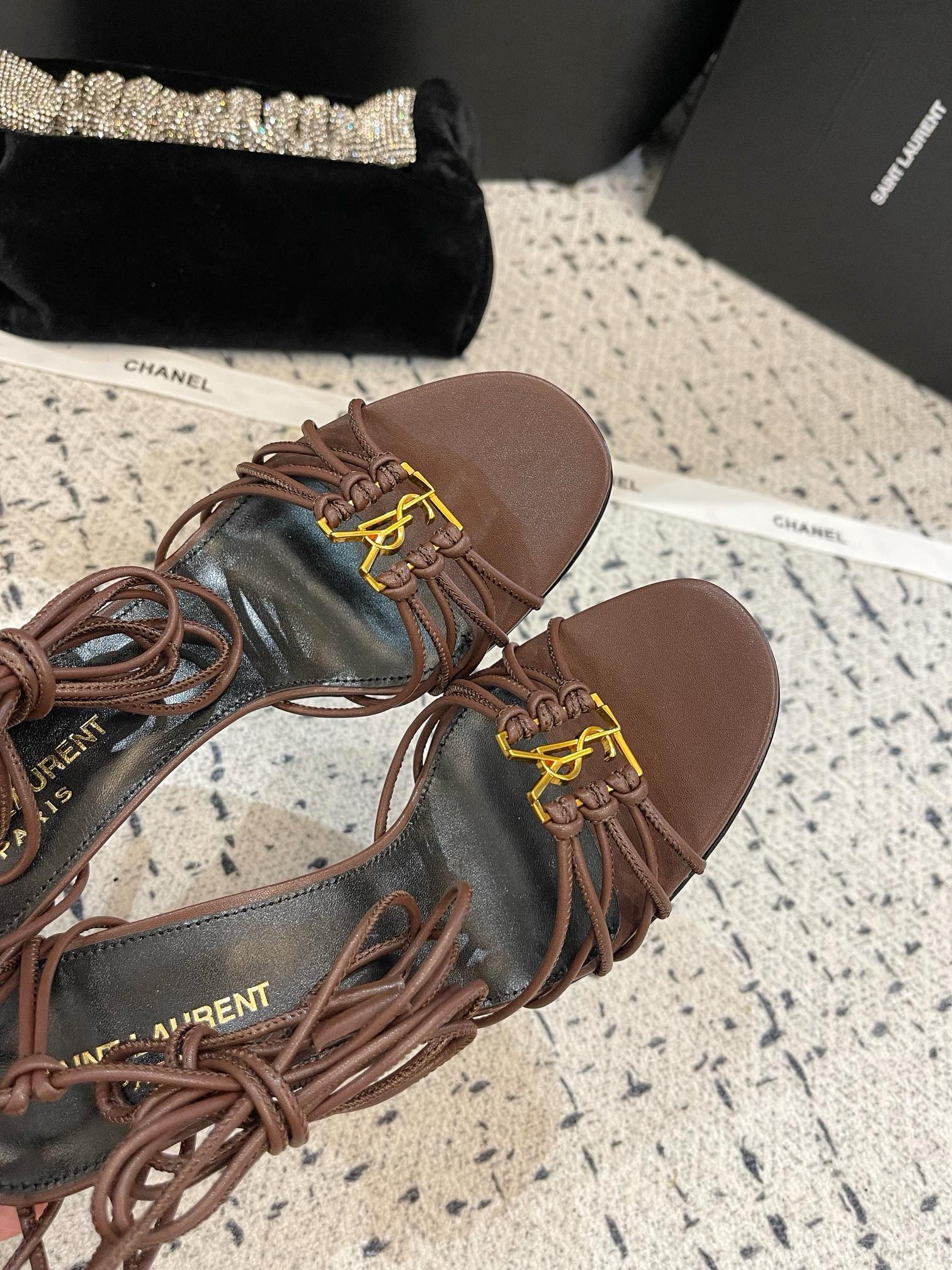 SAINT LAUREN YSL Strap high heels