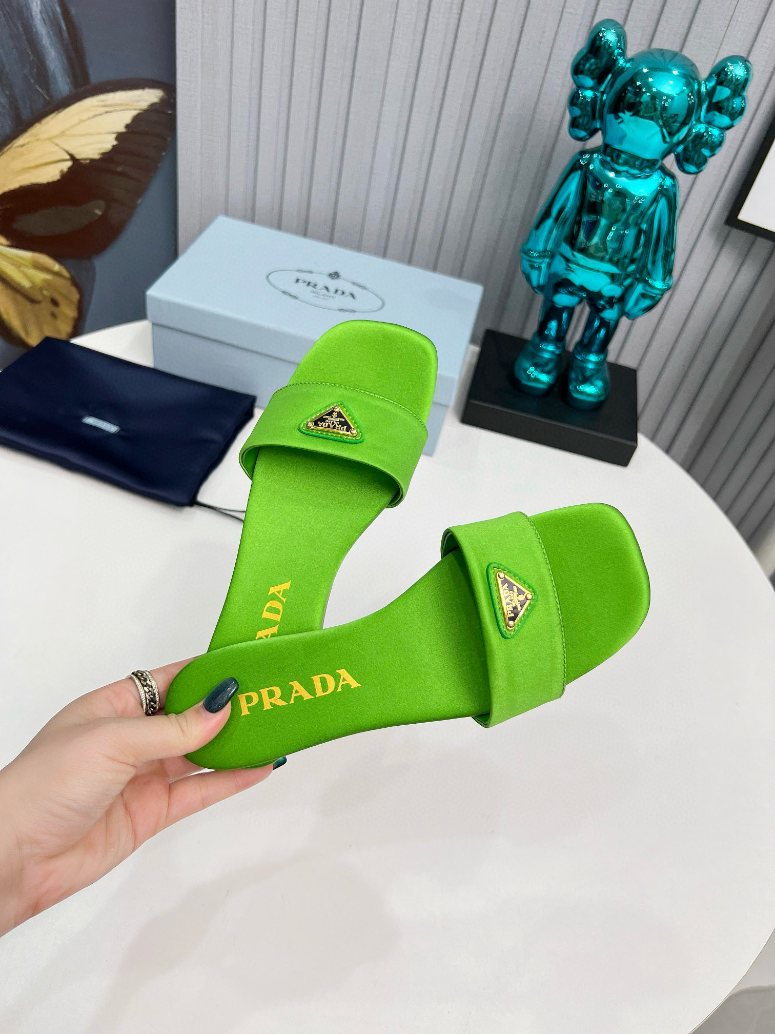 Prada Satin slides
