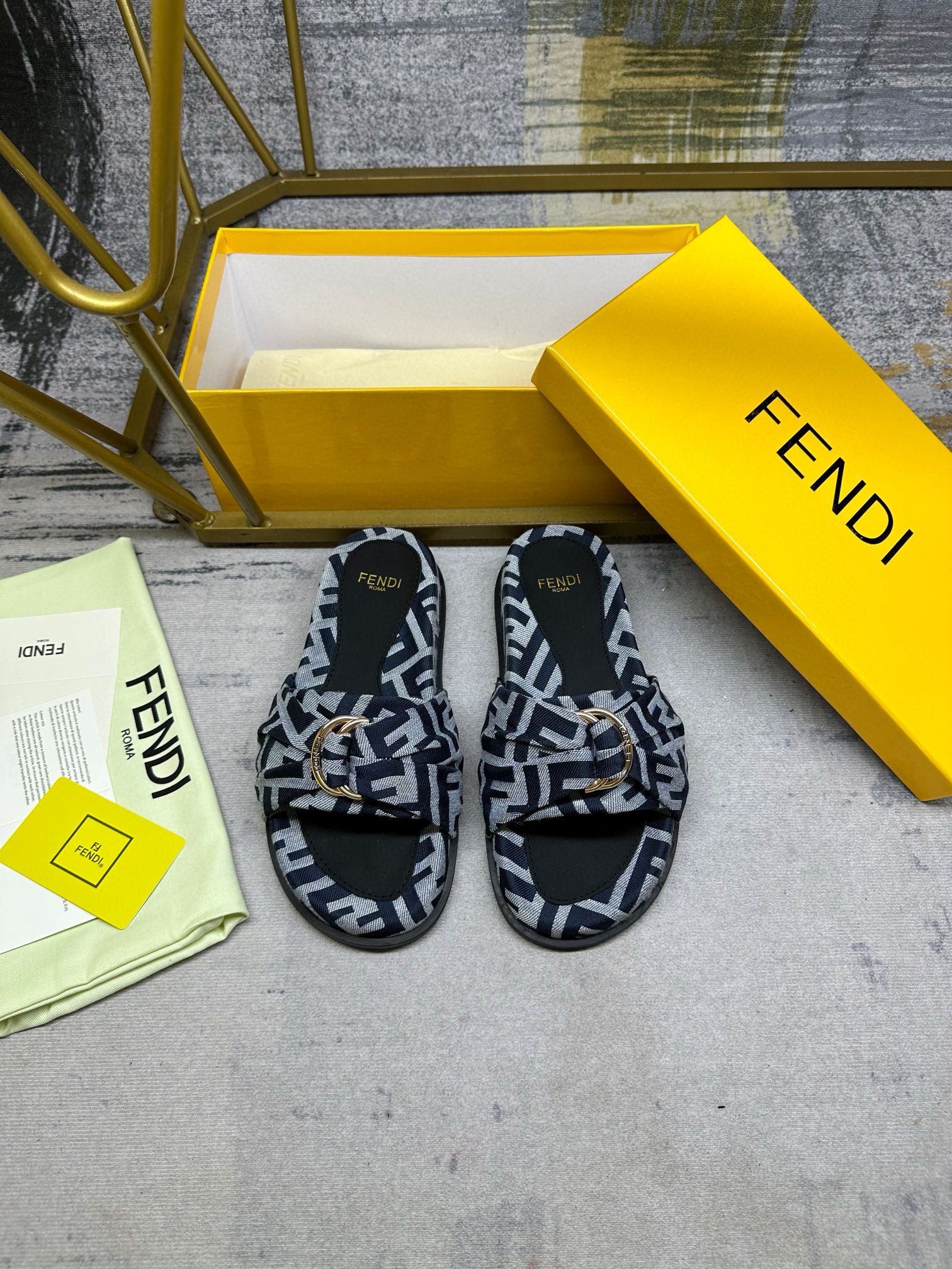 Fendi scuff slippers
