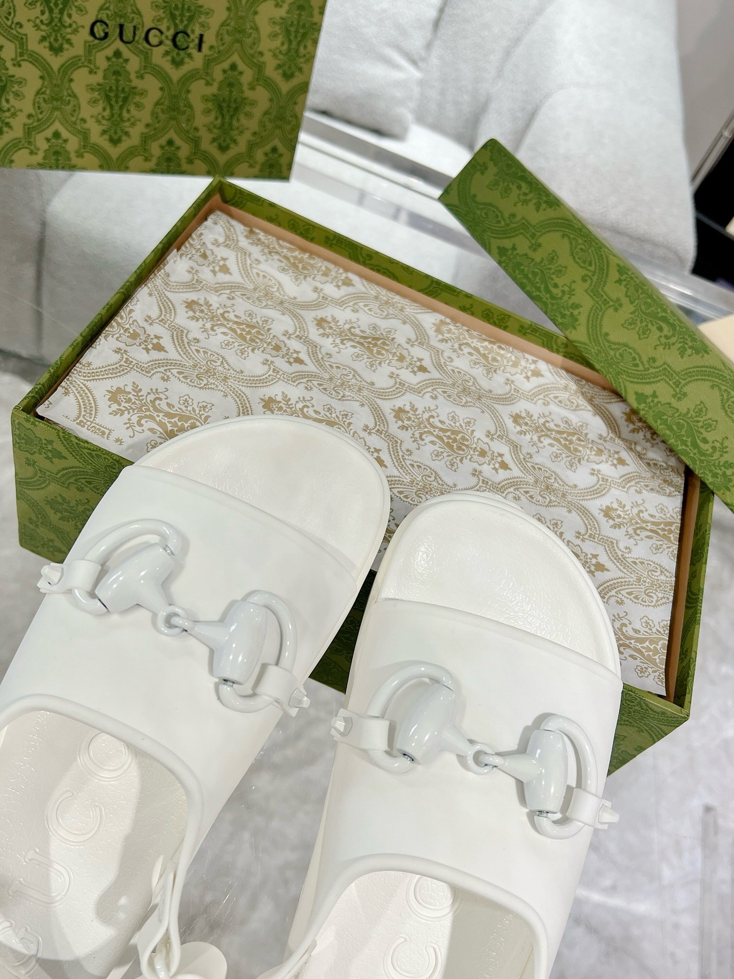 GUCCI Horse-bit buckle platform sandals