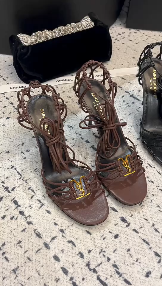 SAINT LAUREN YSL Strap high heels