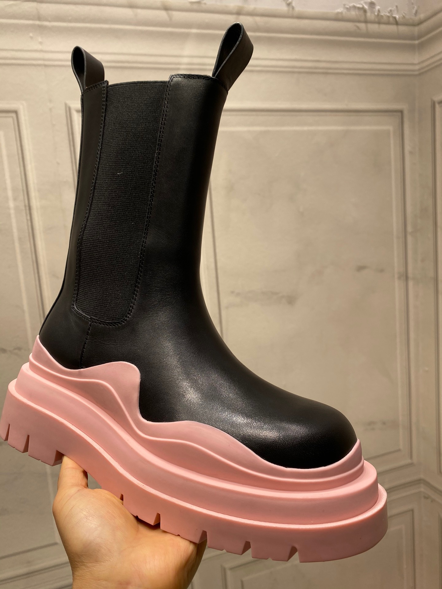 Bottega Veneta Candy colored wave soled Martin boots
