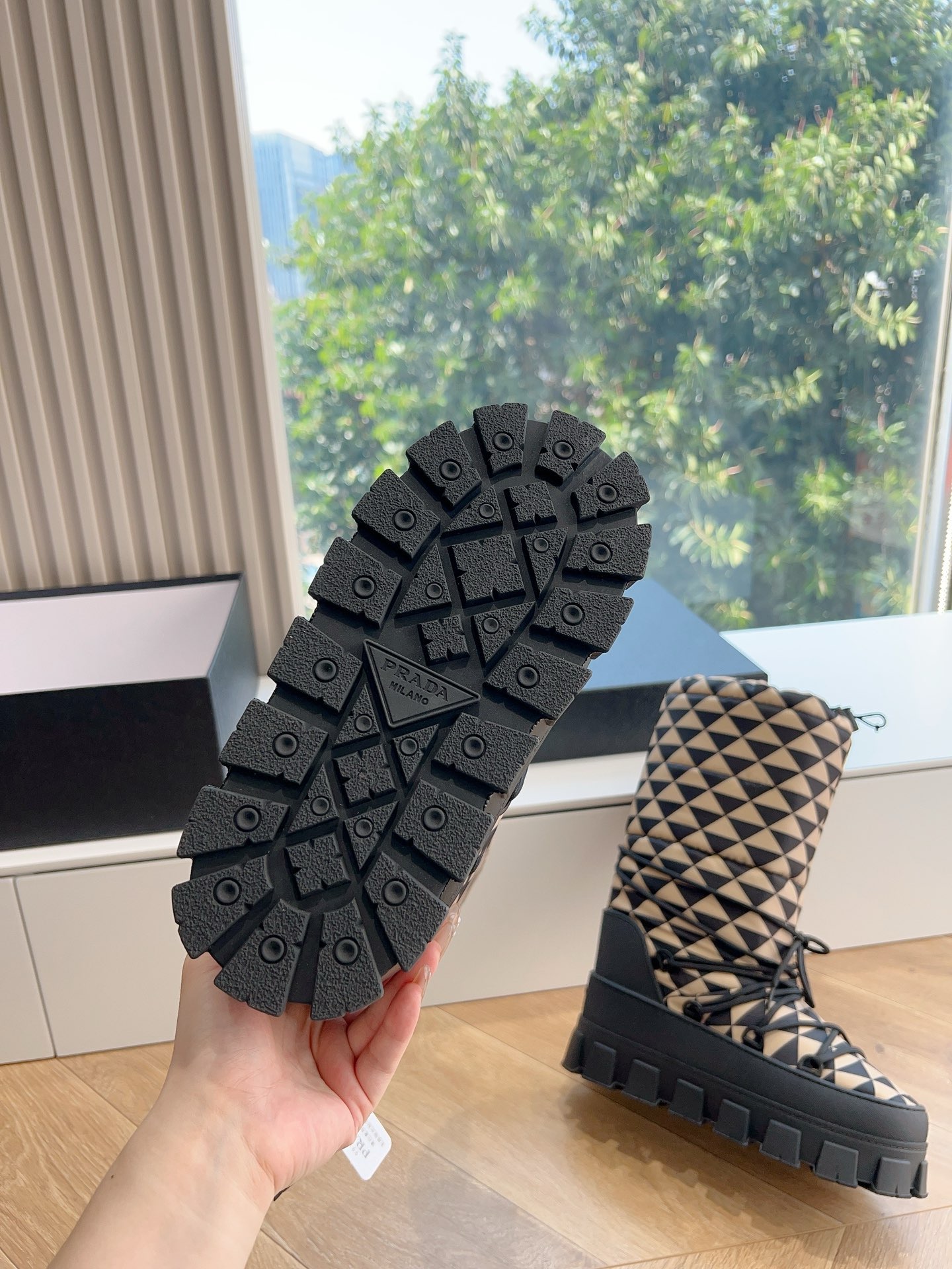 Prada Gear thick-soled snow boots