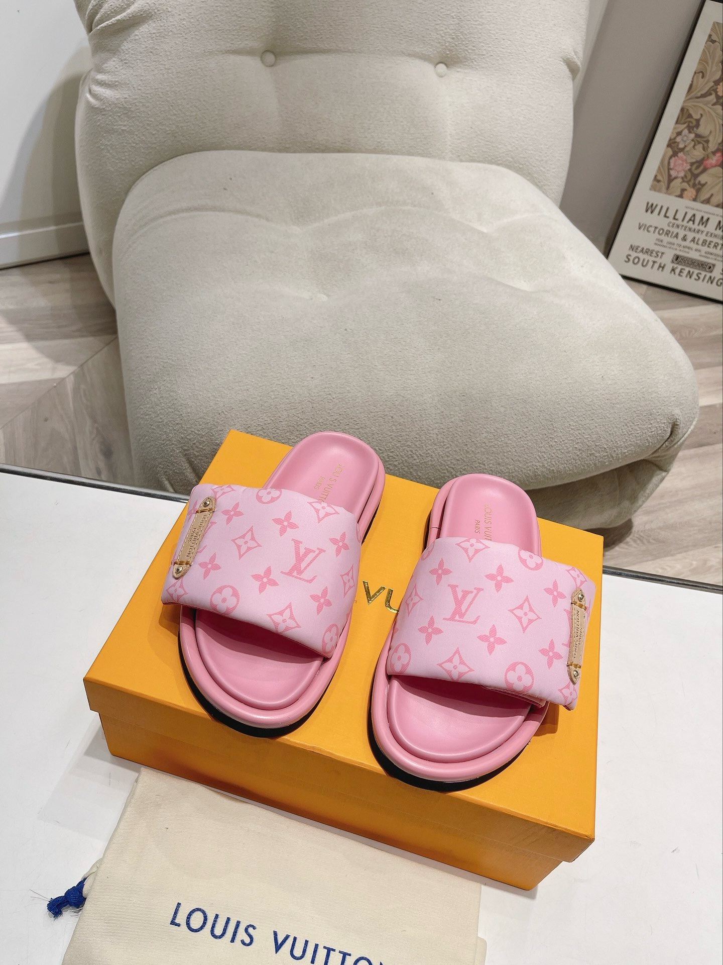 LV pool pillow comfort Flat sandals