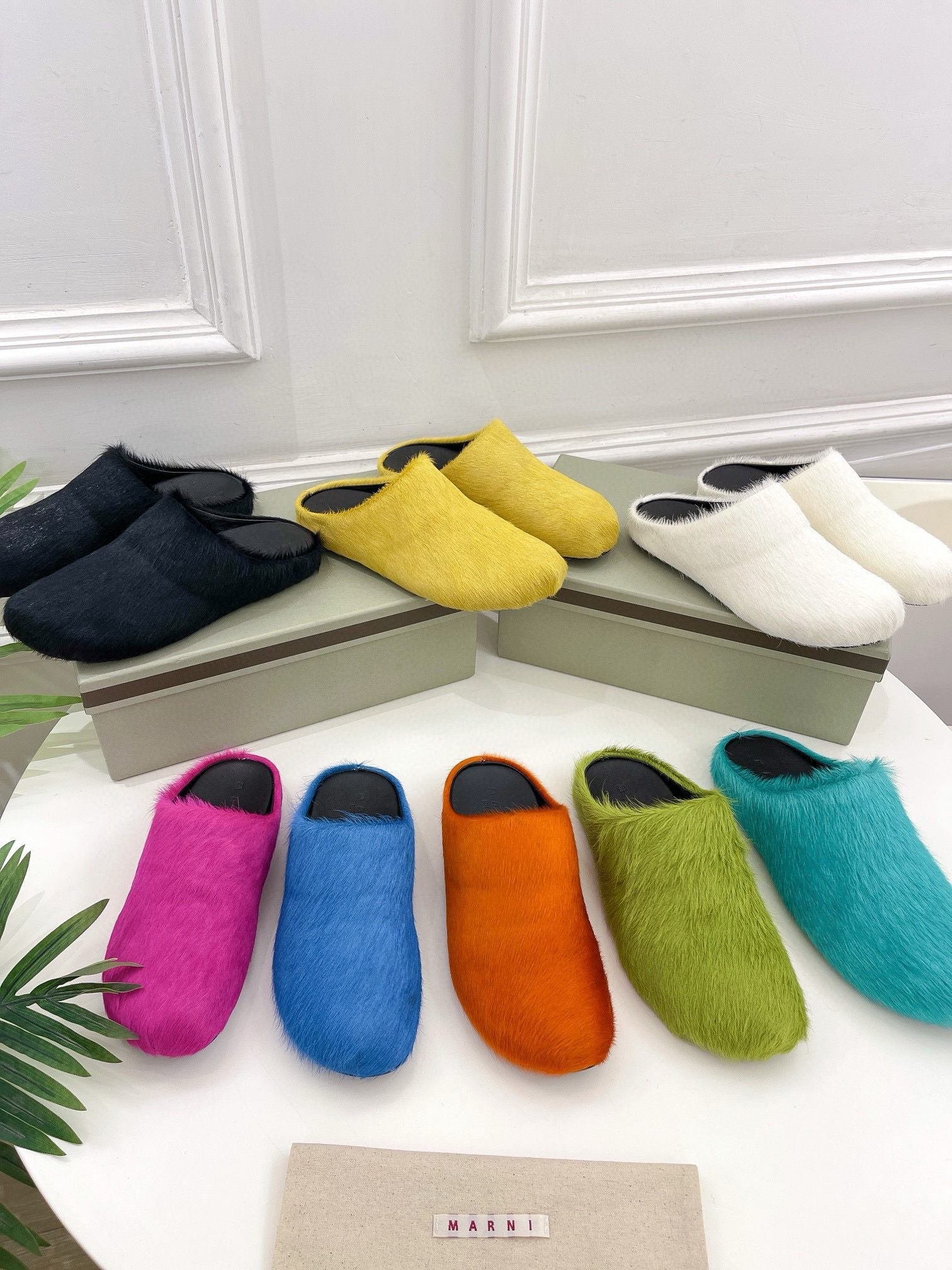 Marni Horse hair slippers