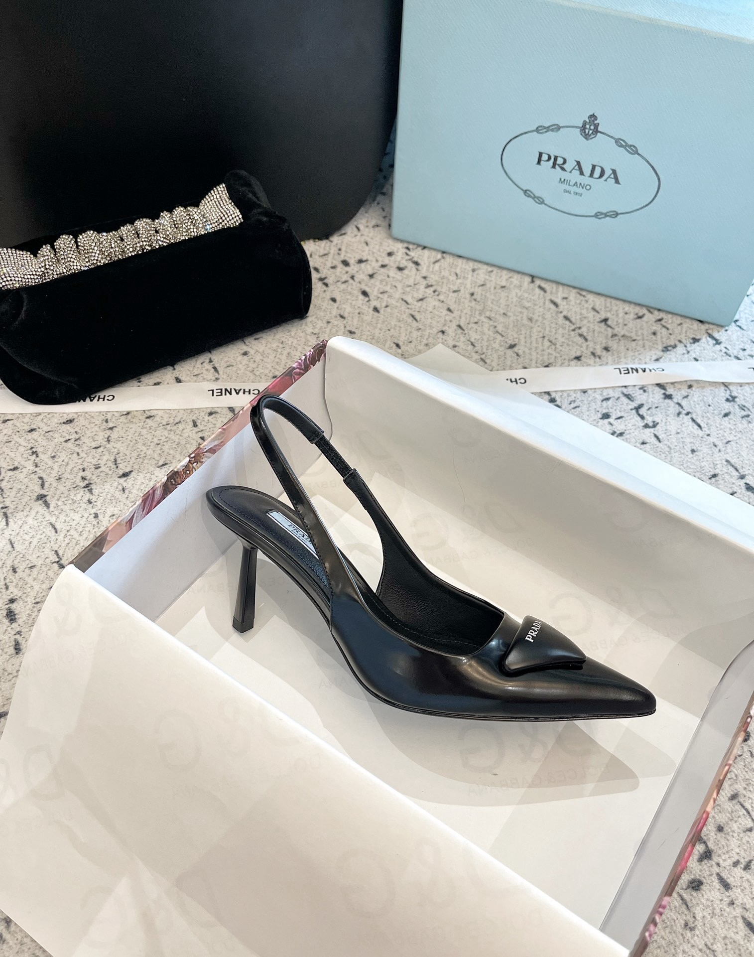 Prada high-heeled shoes