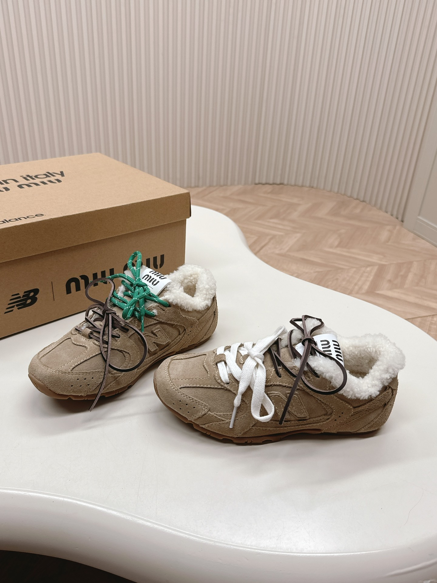 miumiu+new balance sneakers
