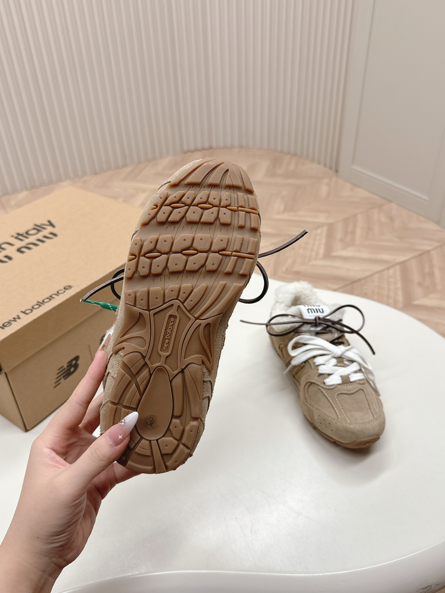 miumiu+new balance sneakers