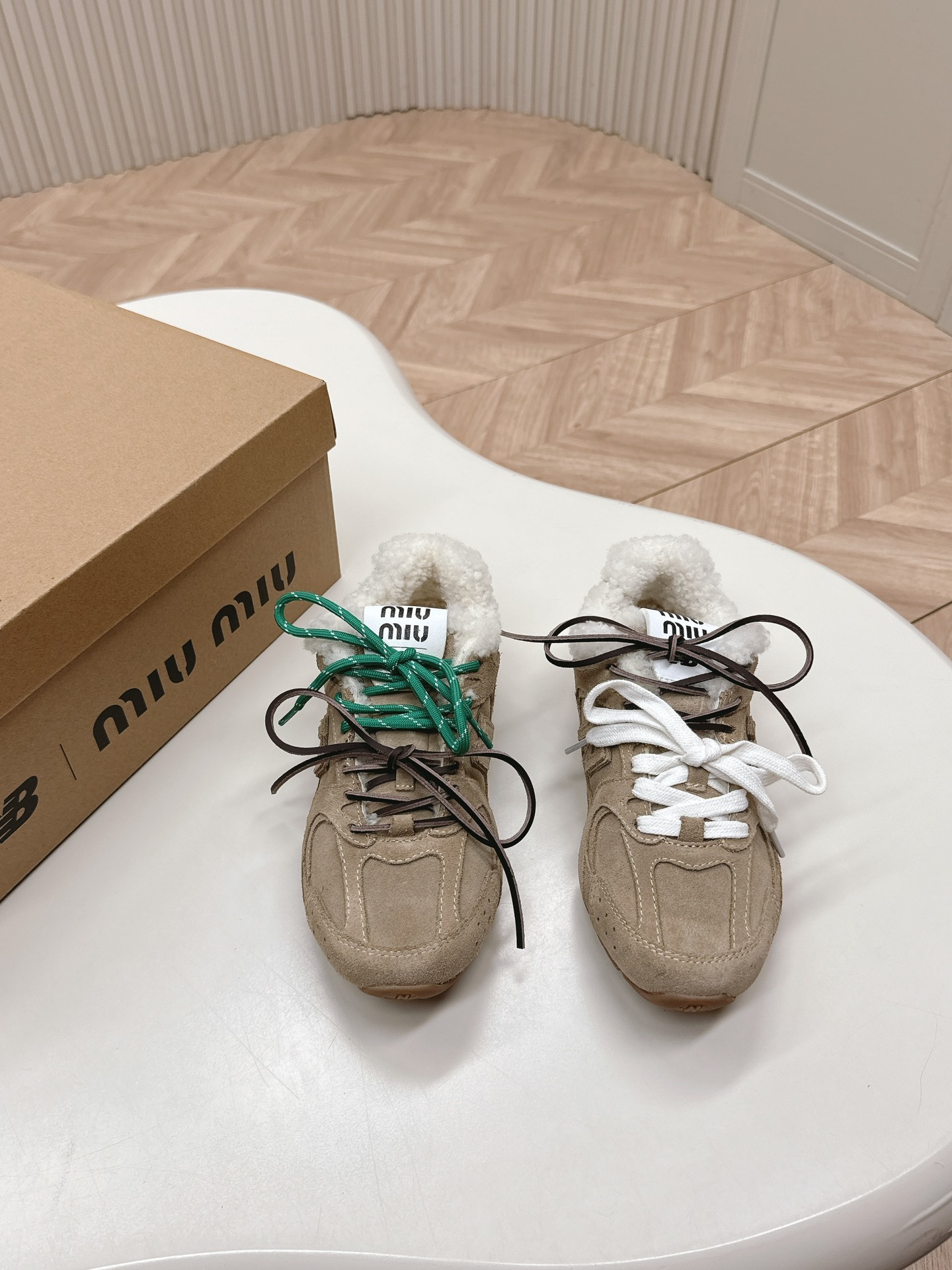 miumiu+new balance sneakers