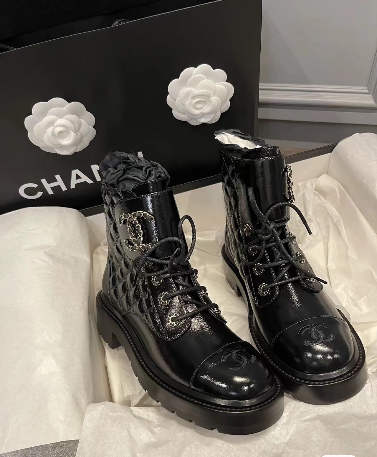 CHANEL Biker boots Ankle boots
