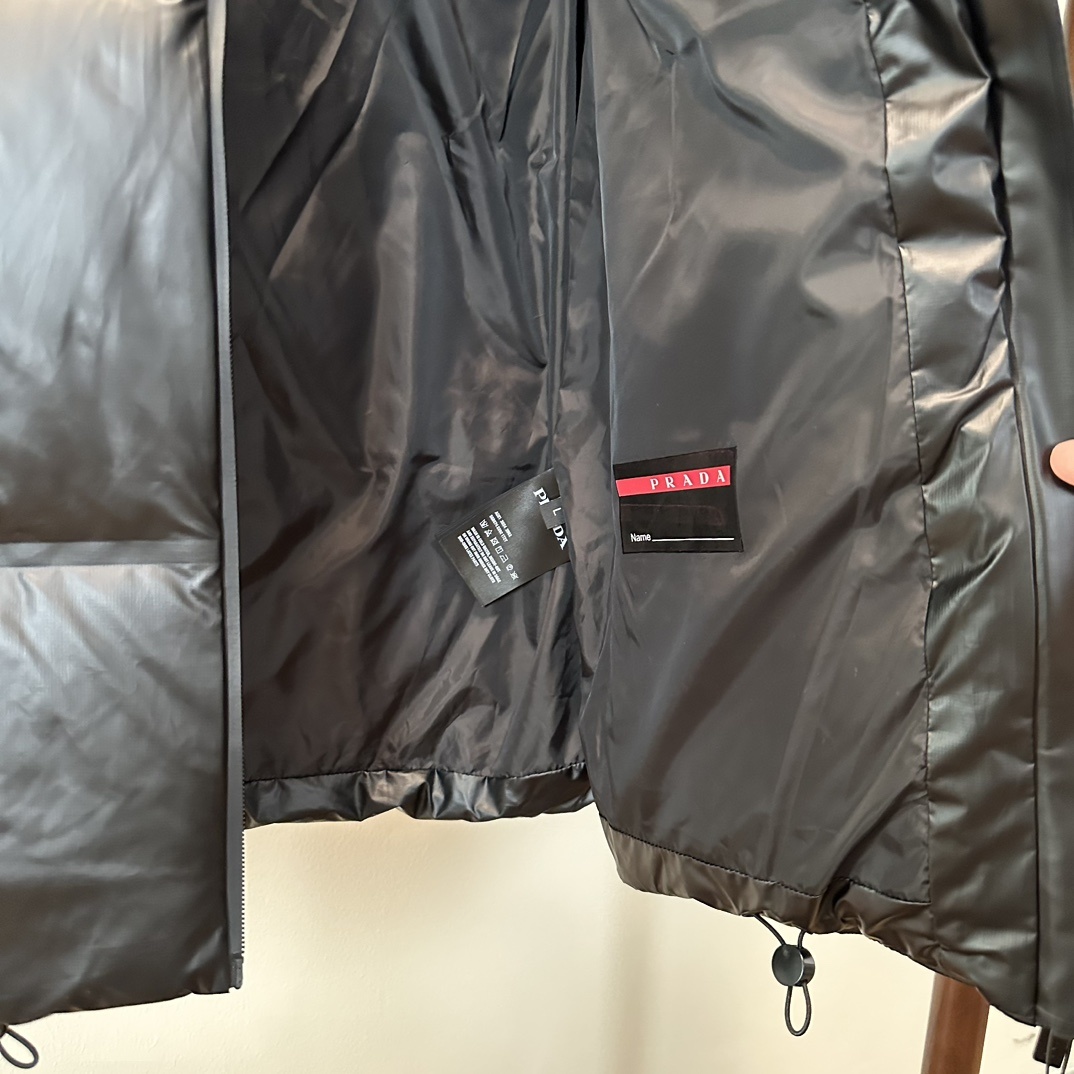 PRADA Hooded high collar down jacket