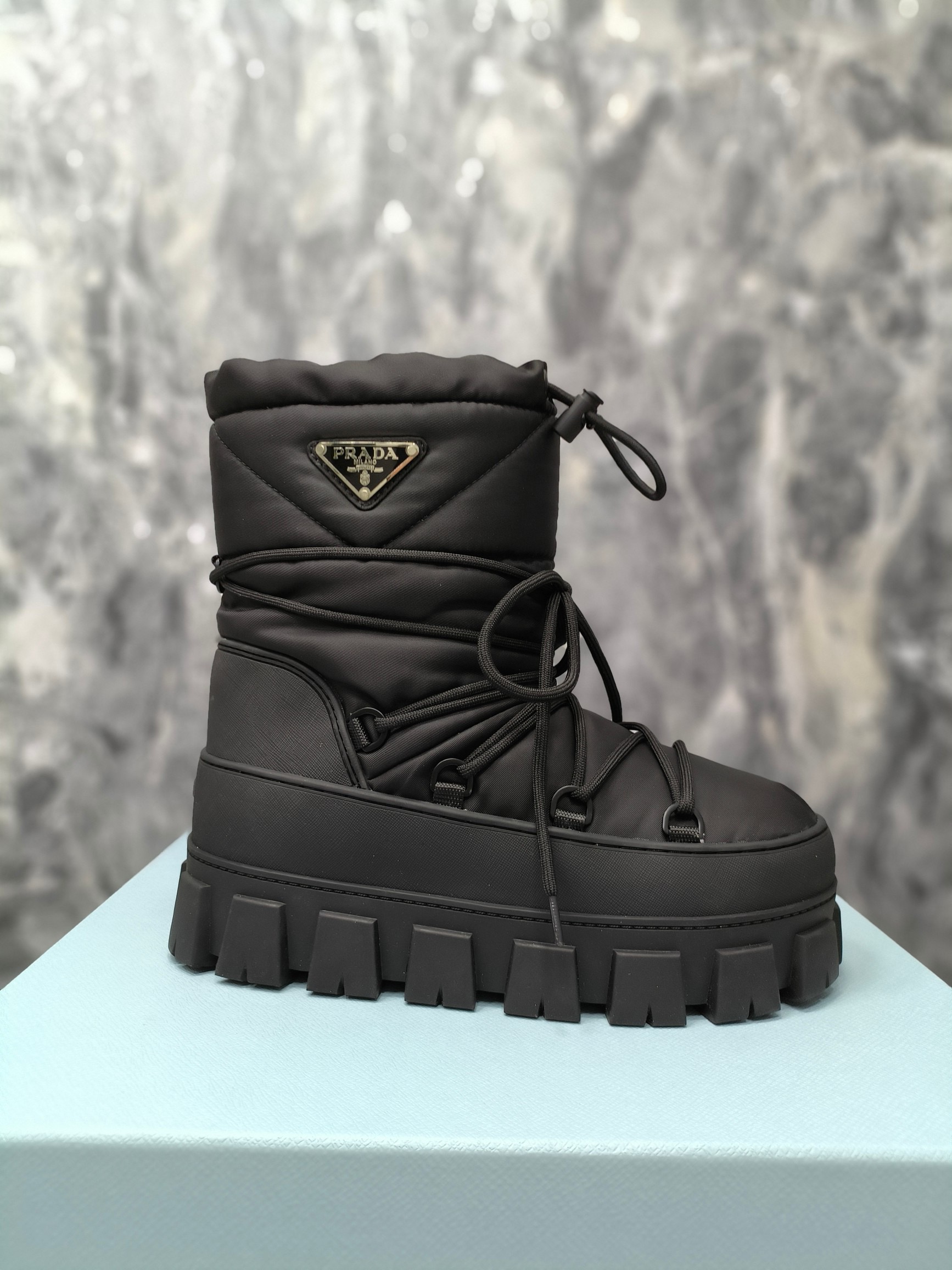 Prada Nylon gabardine snow party boots