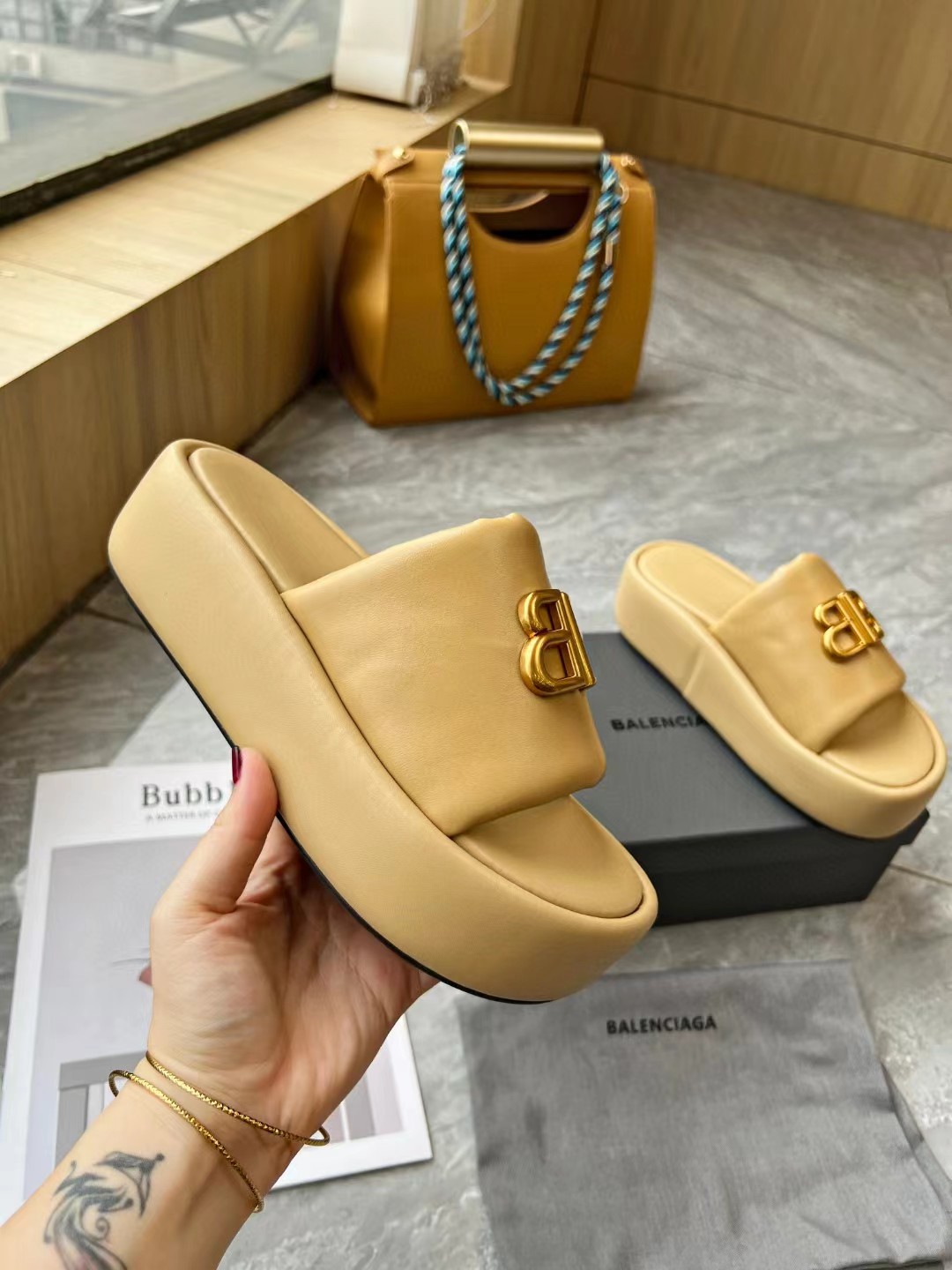 BALENCIAGA Platform Slippers