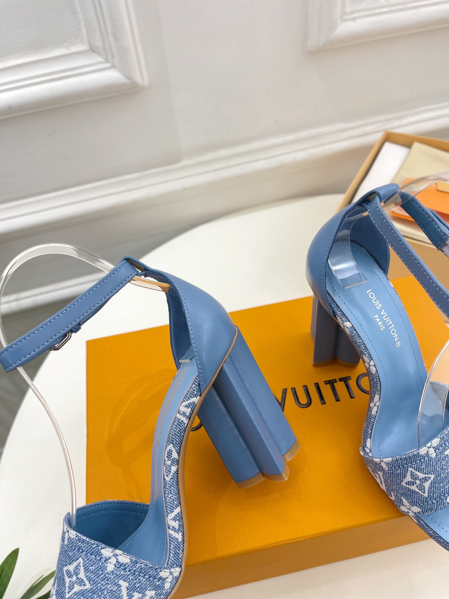 LV Denim Heels