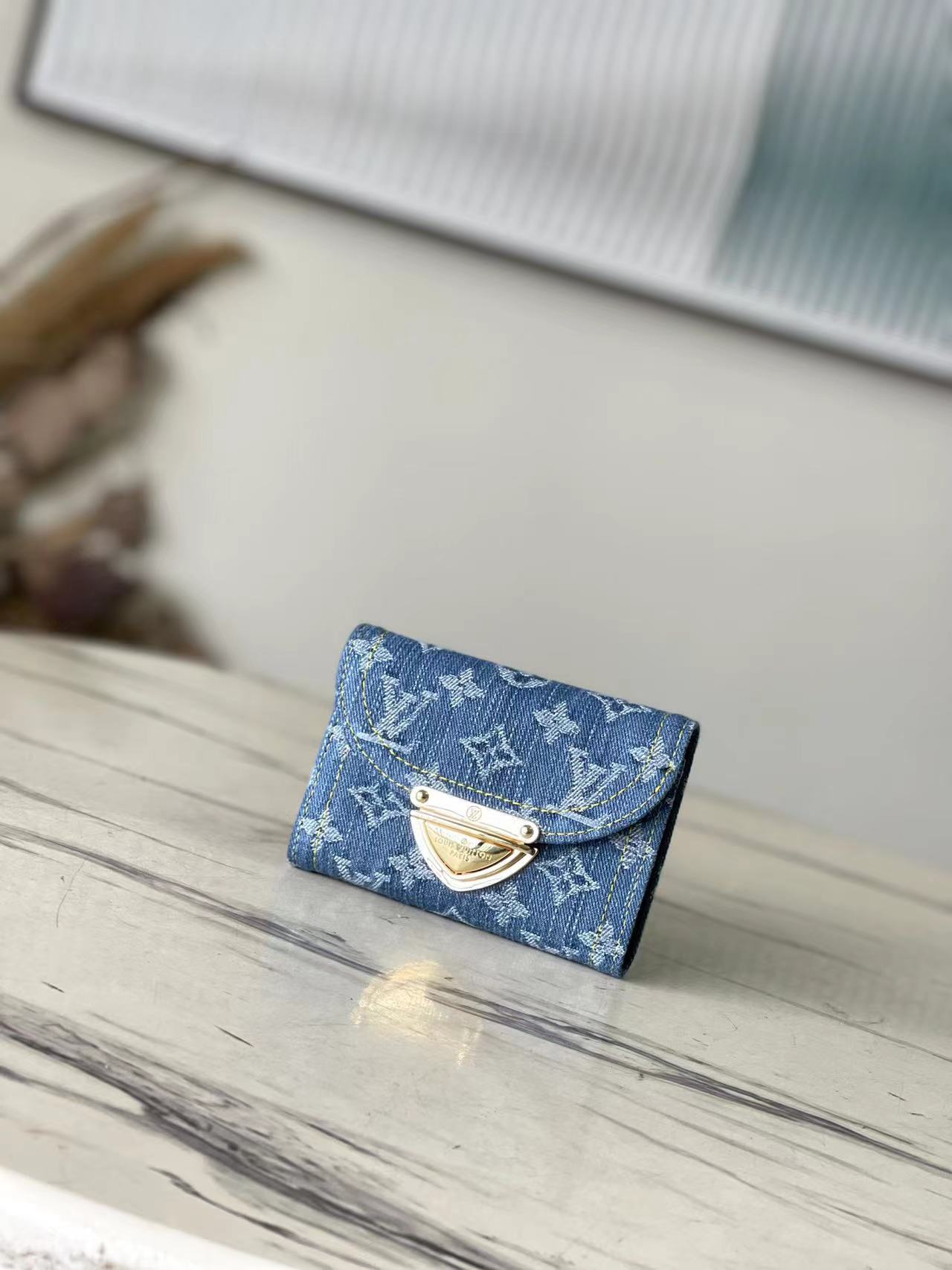 LV Denim Card case
