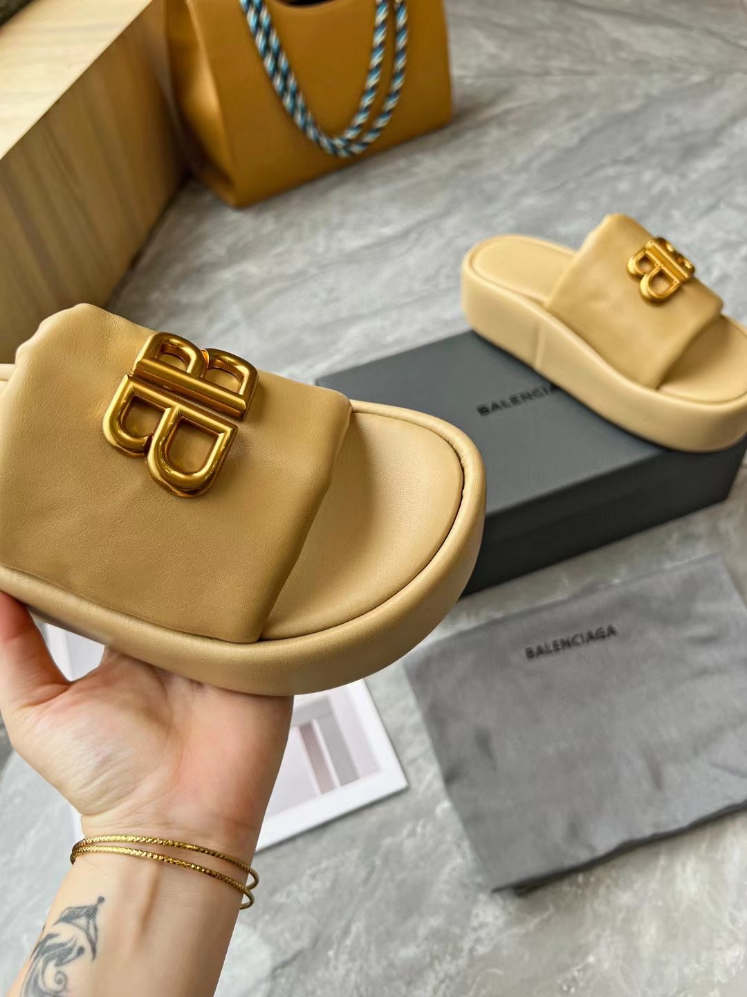 BALENCIAGA Platform Slippers
