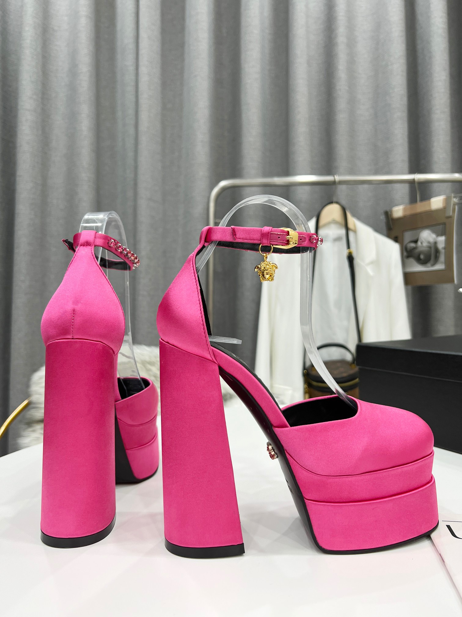 VERSACE AEVITAS single platform heels