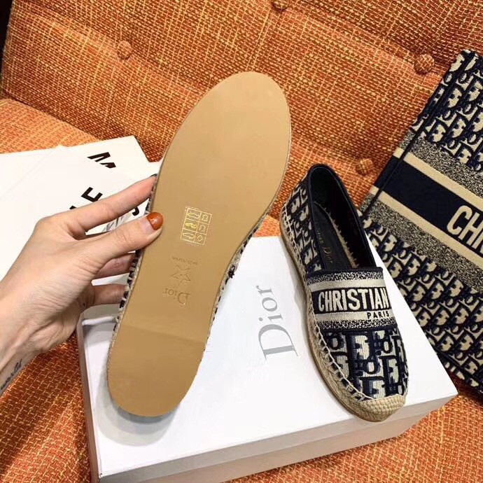 DIOR GRANVILLE Straw Loafer