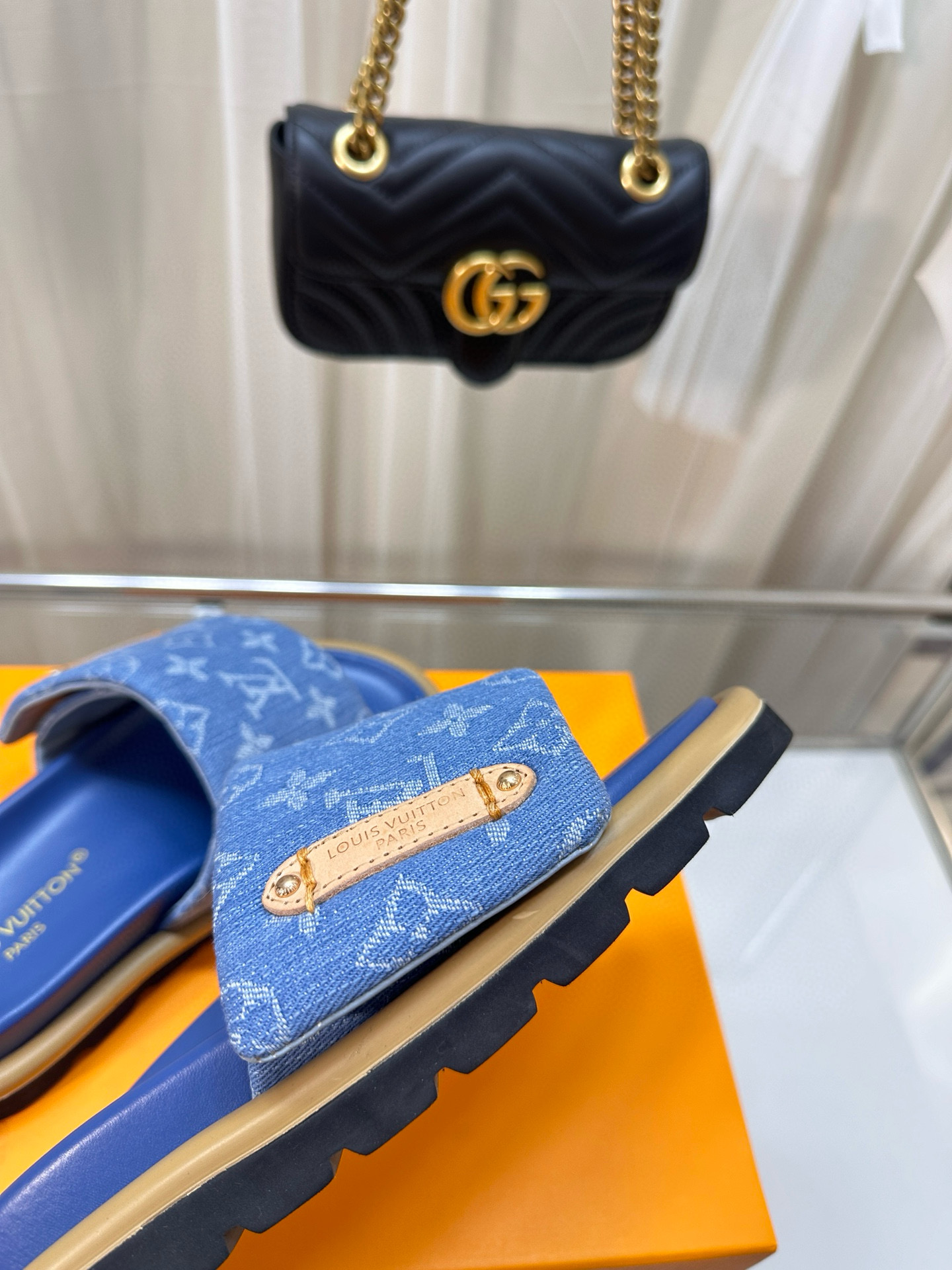 LV POOL PILLOW COMFORT Denim Slippers